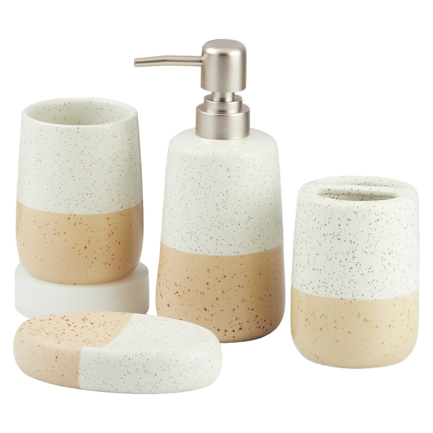 Kookee Ceramic Bathroom Sets, White, ART11500