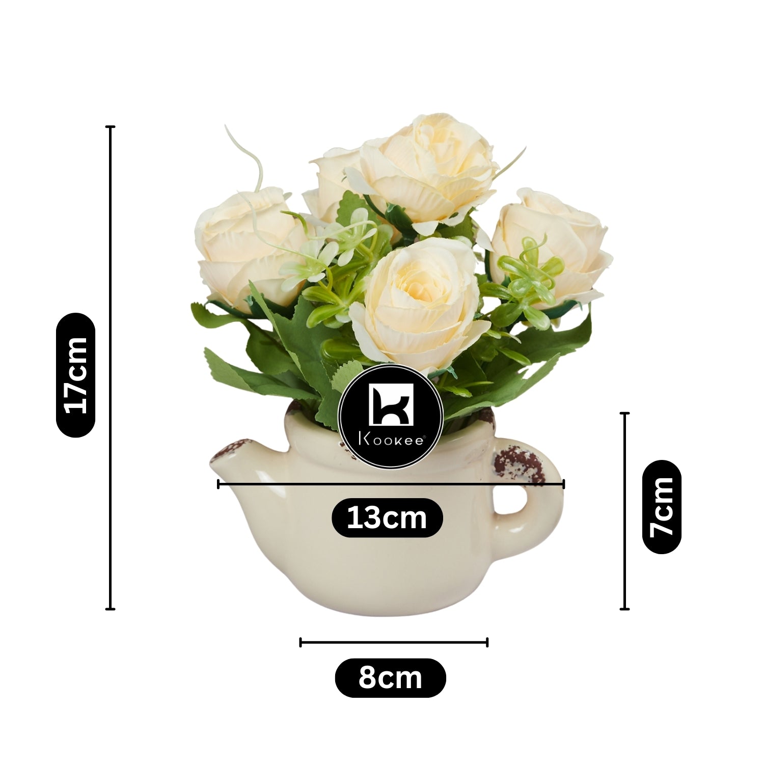 Kookee Artificial Flowers, Off White, ART11527