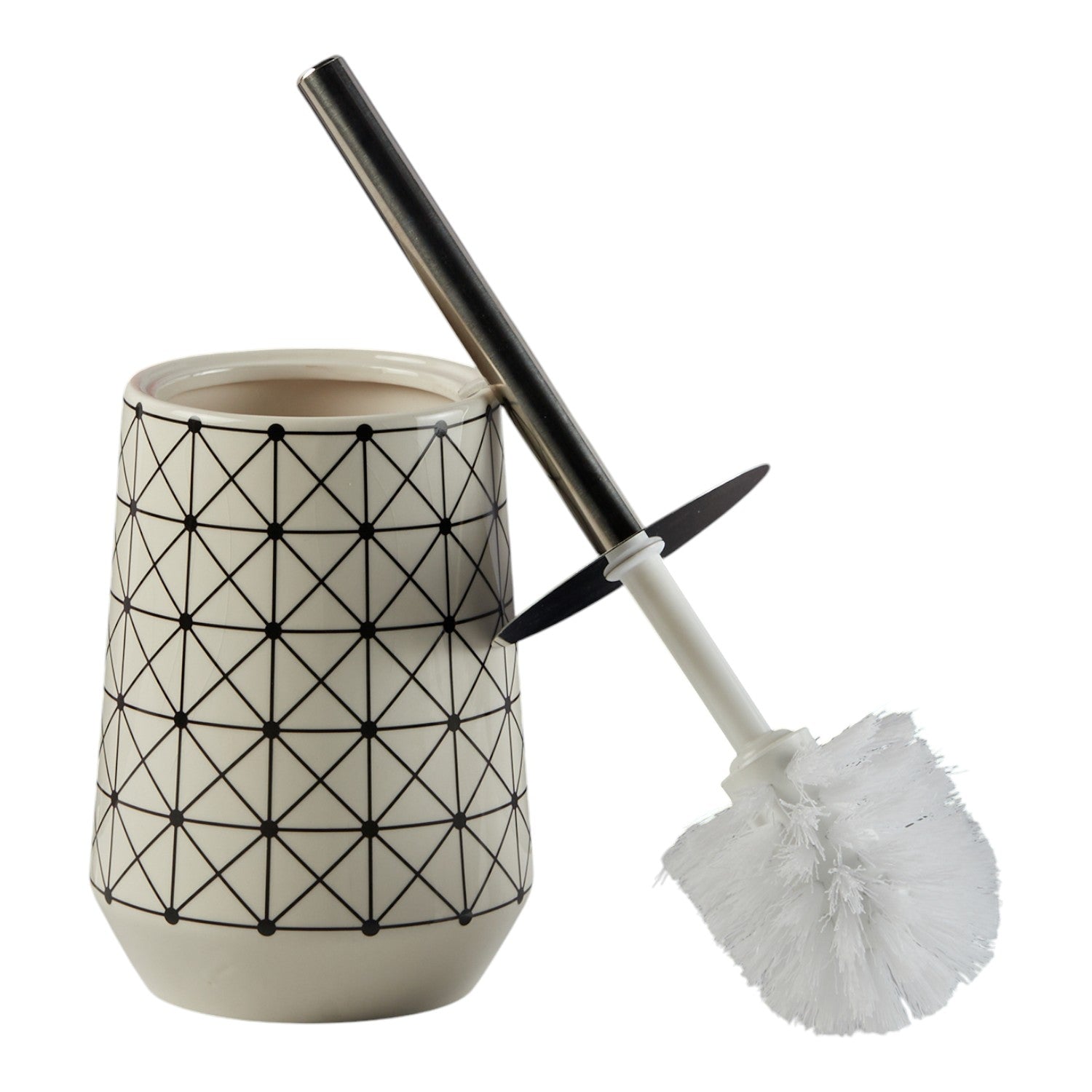 Kookee Ceramic Toilet Brush Holders, White, ART11529