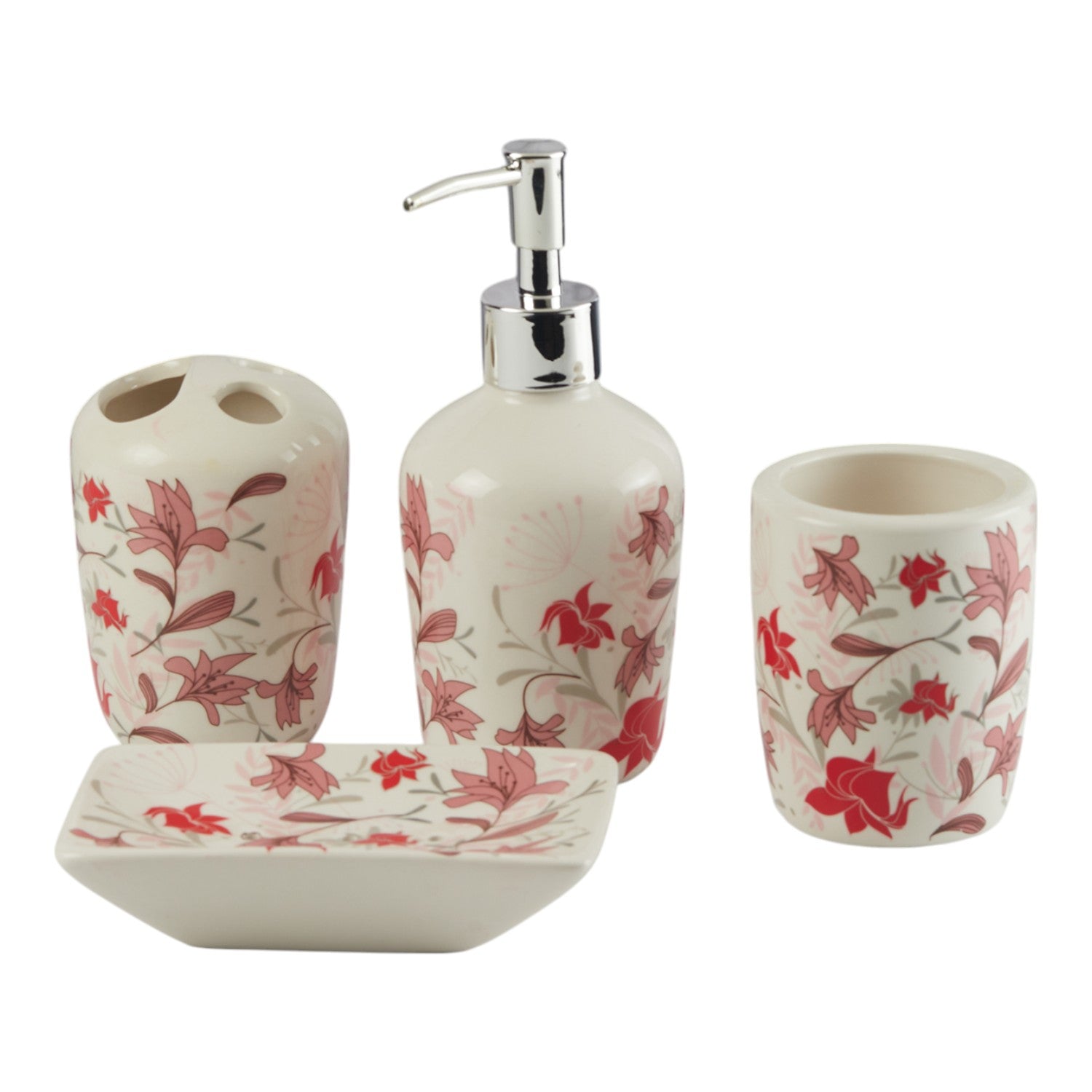 Kookee Ceramic Bathroom Sets, Multi, ART11538