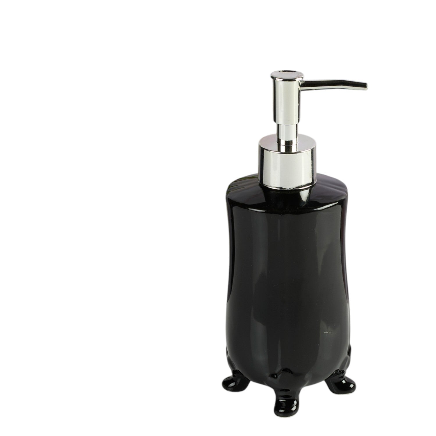 Ceramic Soap Dispenser for handwash for Bathroom, Black, (Set of 1) (11575)