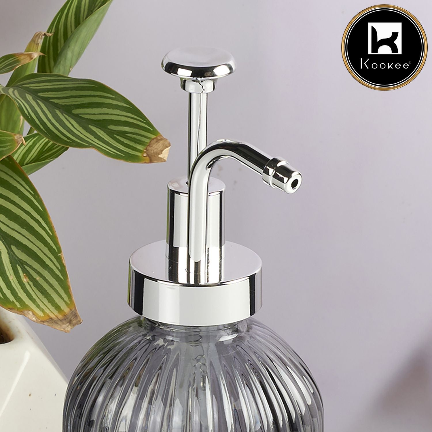 Kookee Glass Soap Dispensers, Grey, ART11581