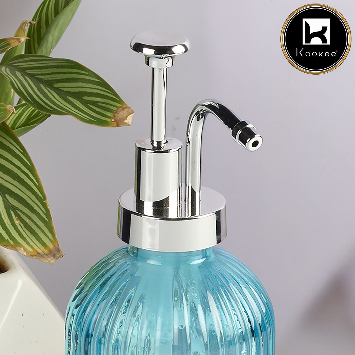 Kookee Glass Soap Dispensers, Blue, ART11583