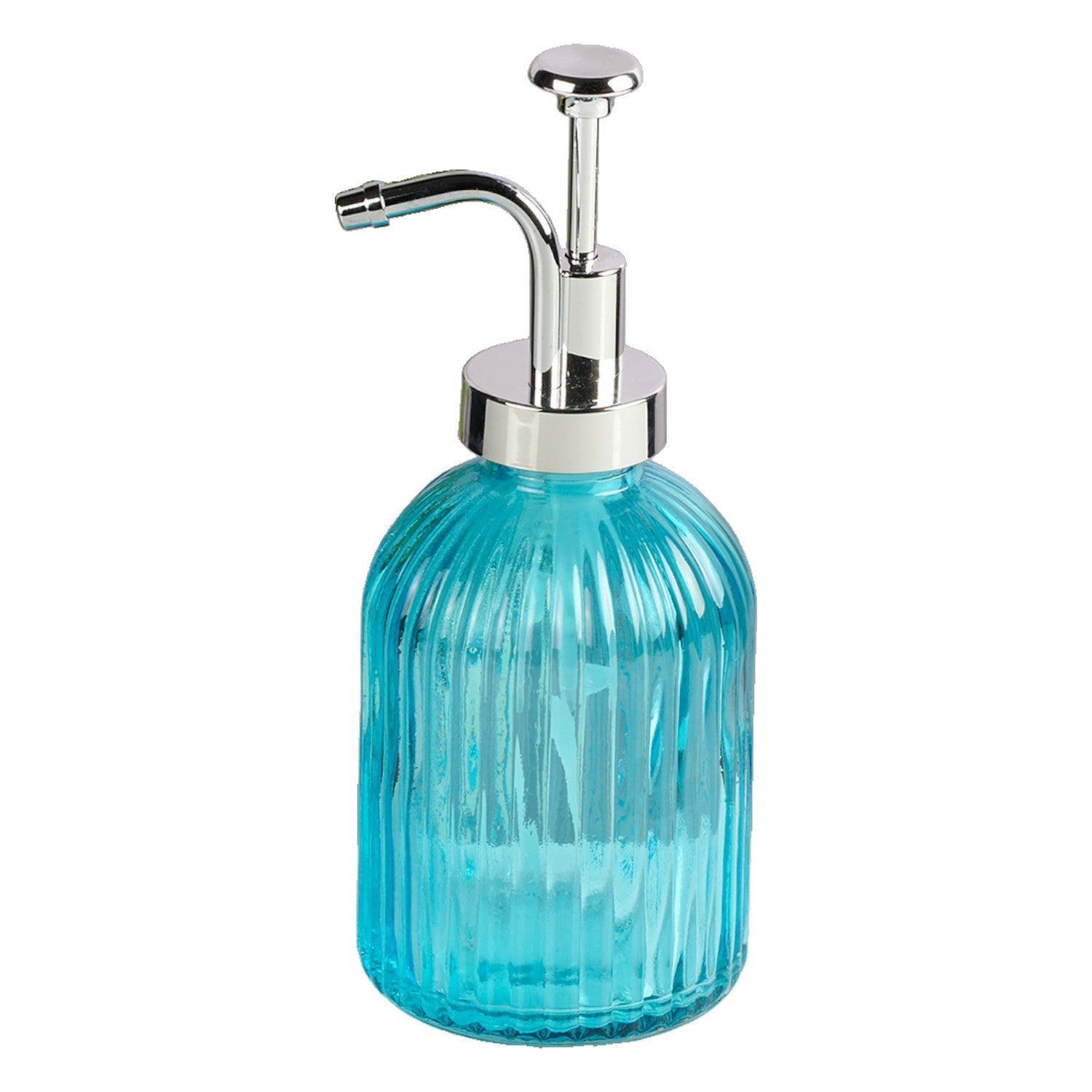 Glass Soap Dispenser for handwash, Blue (Set of 1) (11583)