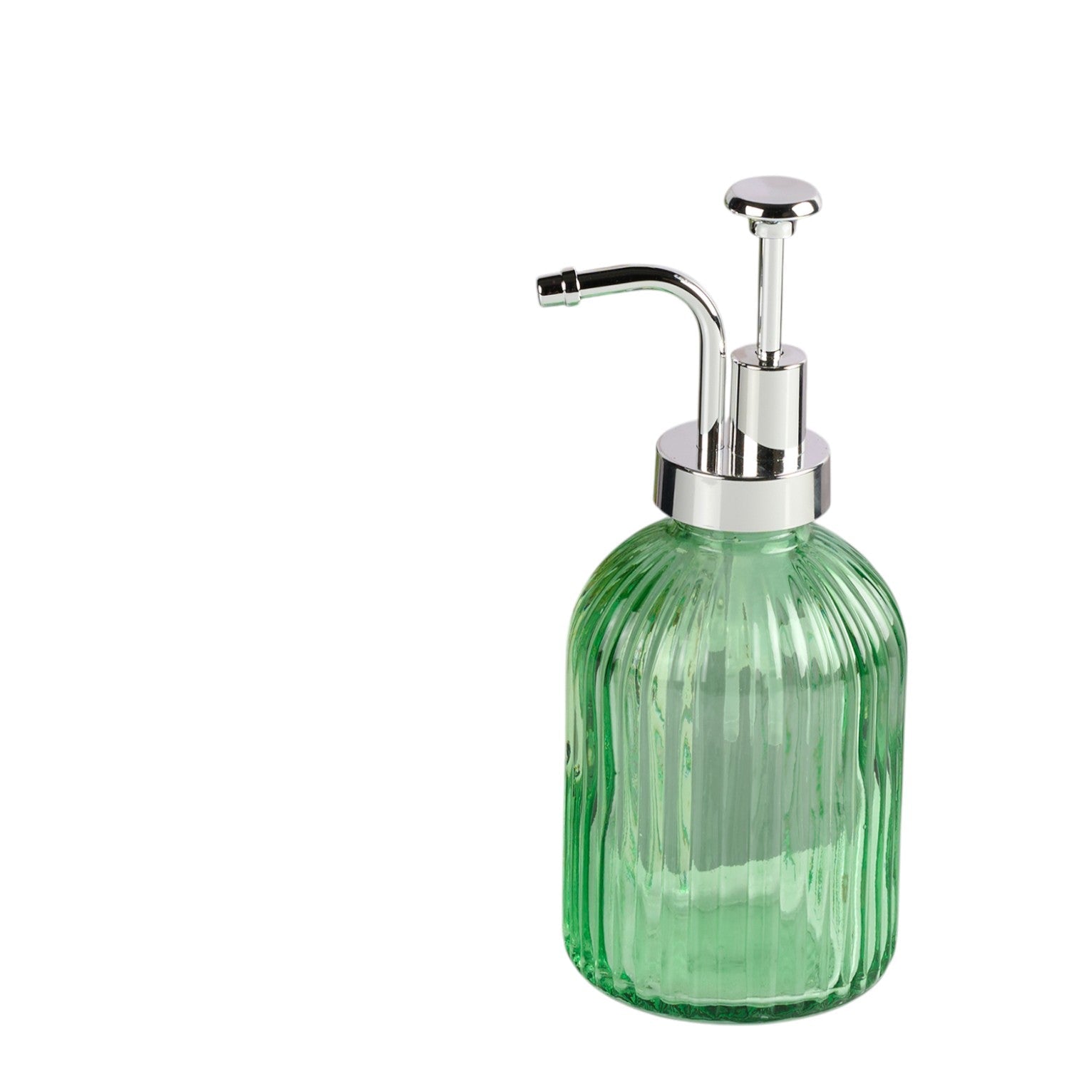 Glass Soap Dispenser for handwash, Green (Set of 1) (11584)
