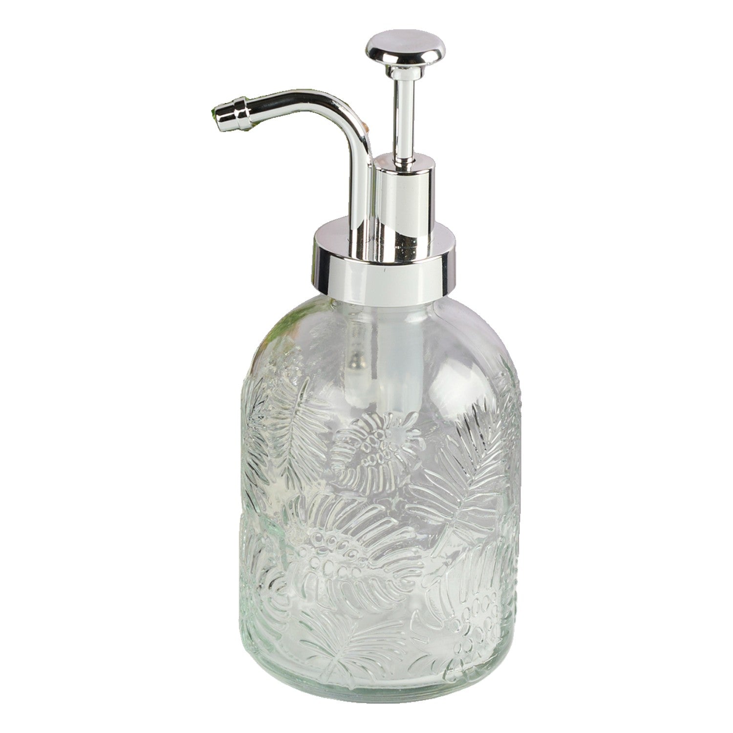 Glass Soap Dispenser for handwash for Bathroom, Transparent (V-GSD-004-1)