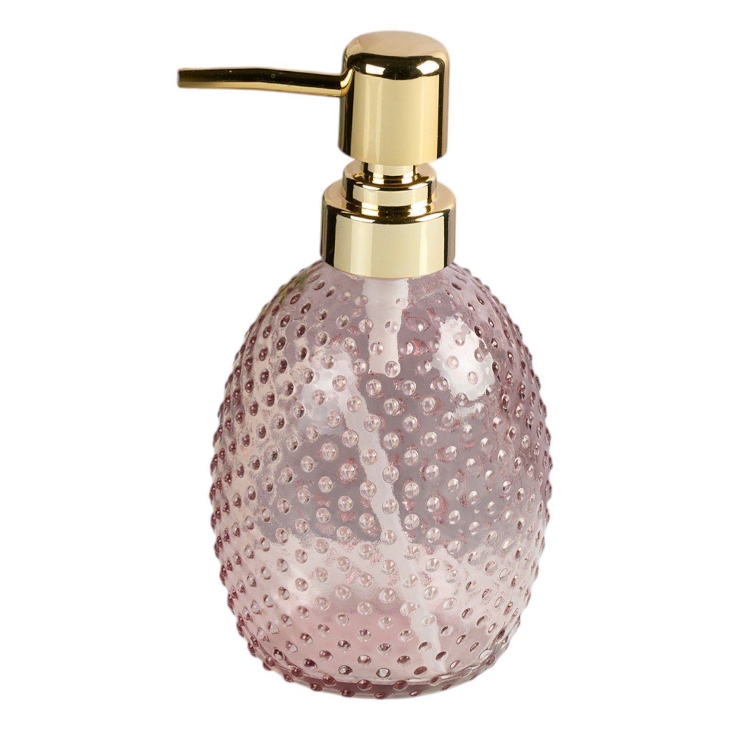 Glass Soap Dispenser for handwash, Pink (Set of 1) (11588)