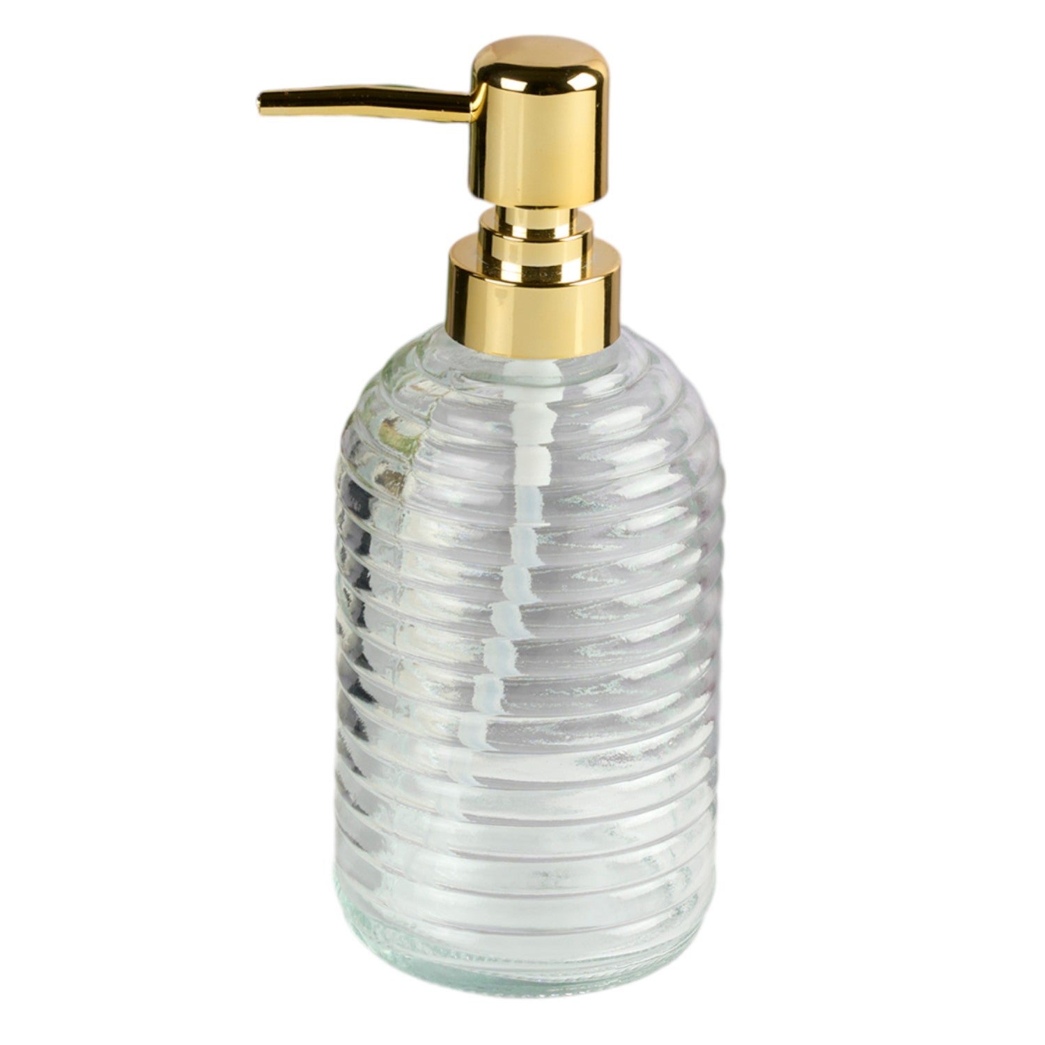 Glass Soap Dispenser for handwash for Bathroom, Transparent (V-GSD-002-3)