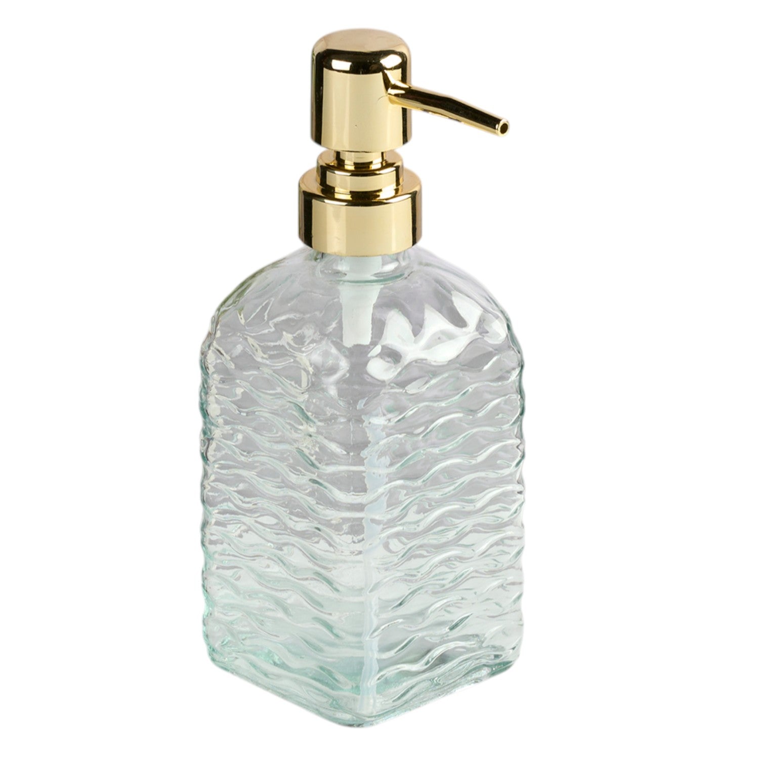 Glass Soap Dispenser for handwash for Bathroom, Transparent (Set of 1) (11593)