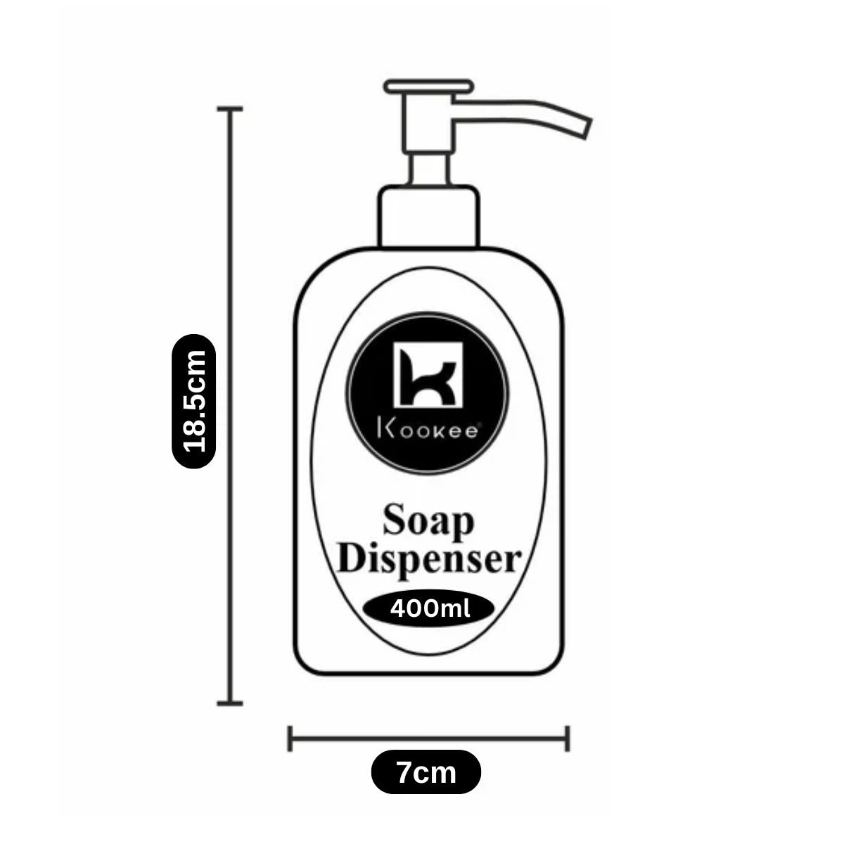 Kookee Glass Soap Dispensers, Blue, ART11594