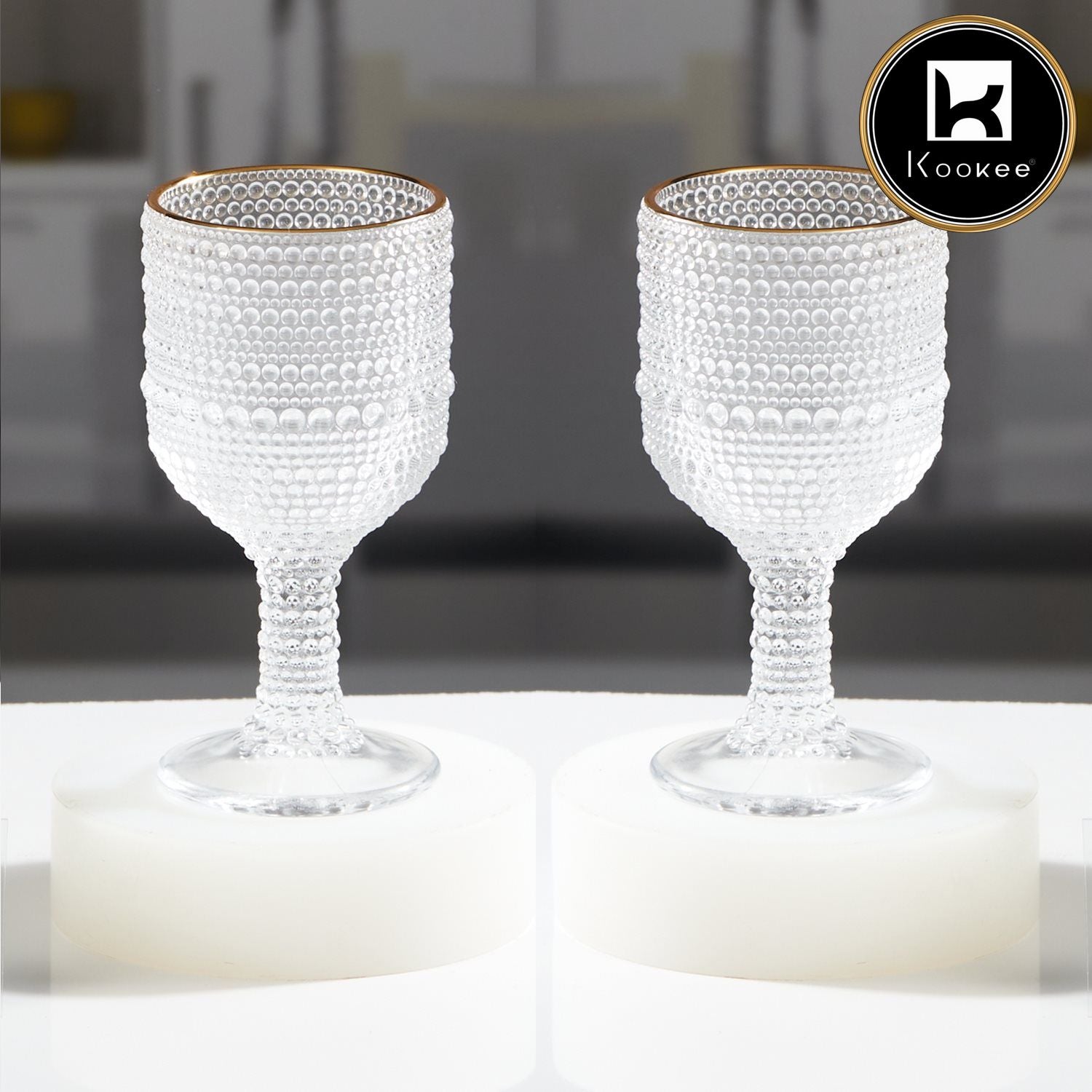 Kookee Wine Glasses, Transparent, ART11645