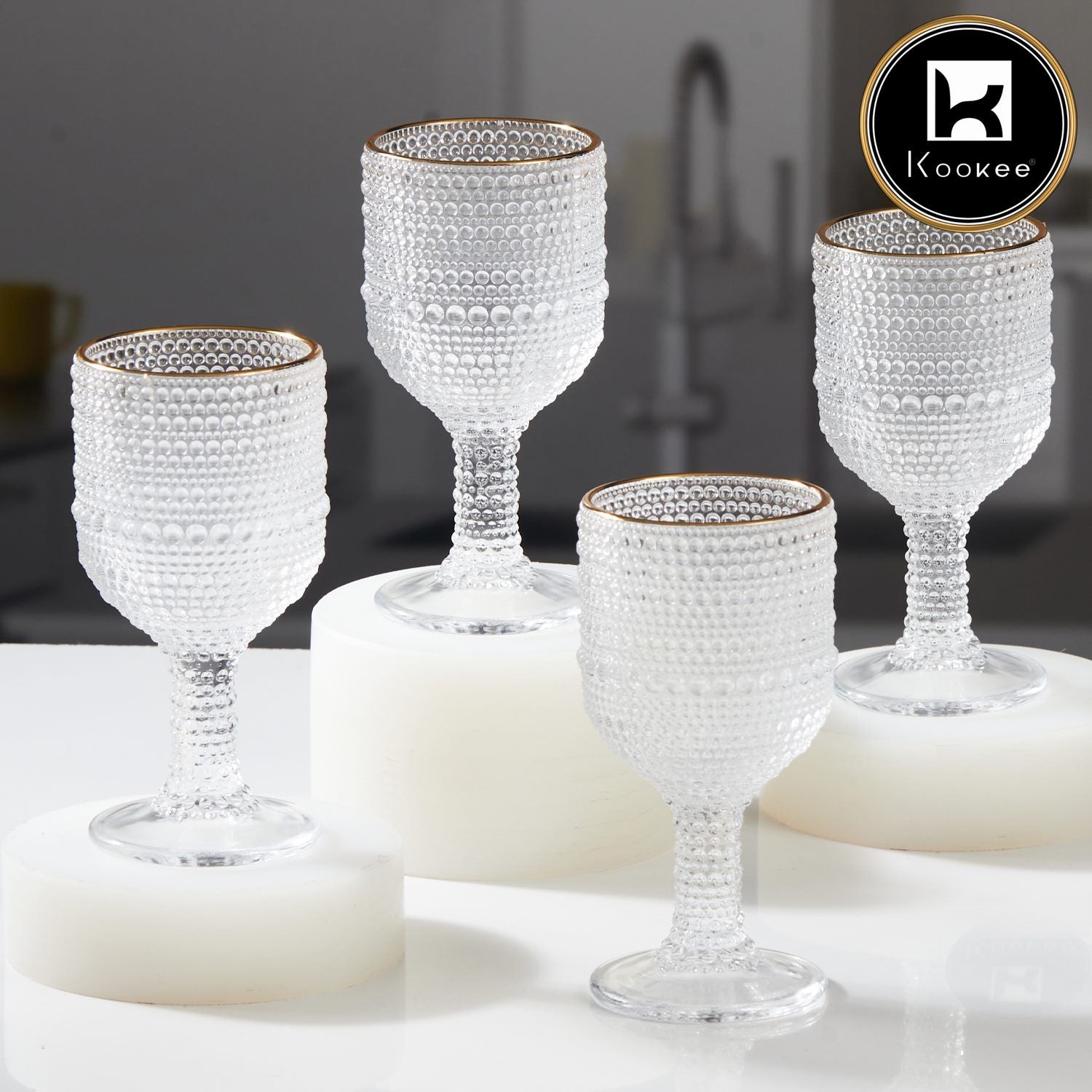 Kookee Wine Glasses, Transparent, ART11646