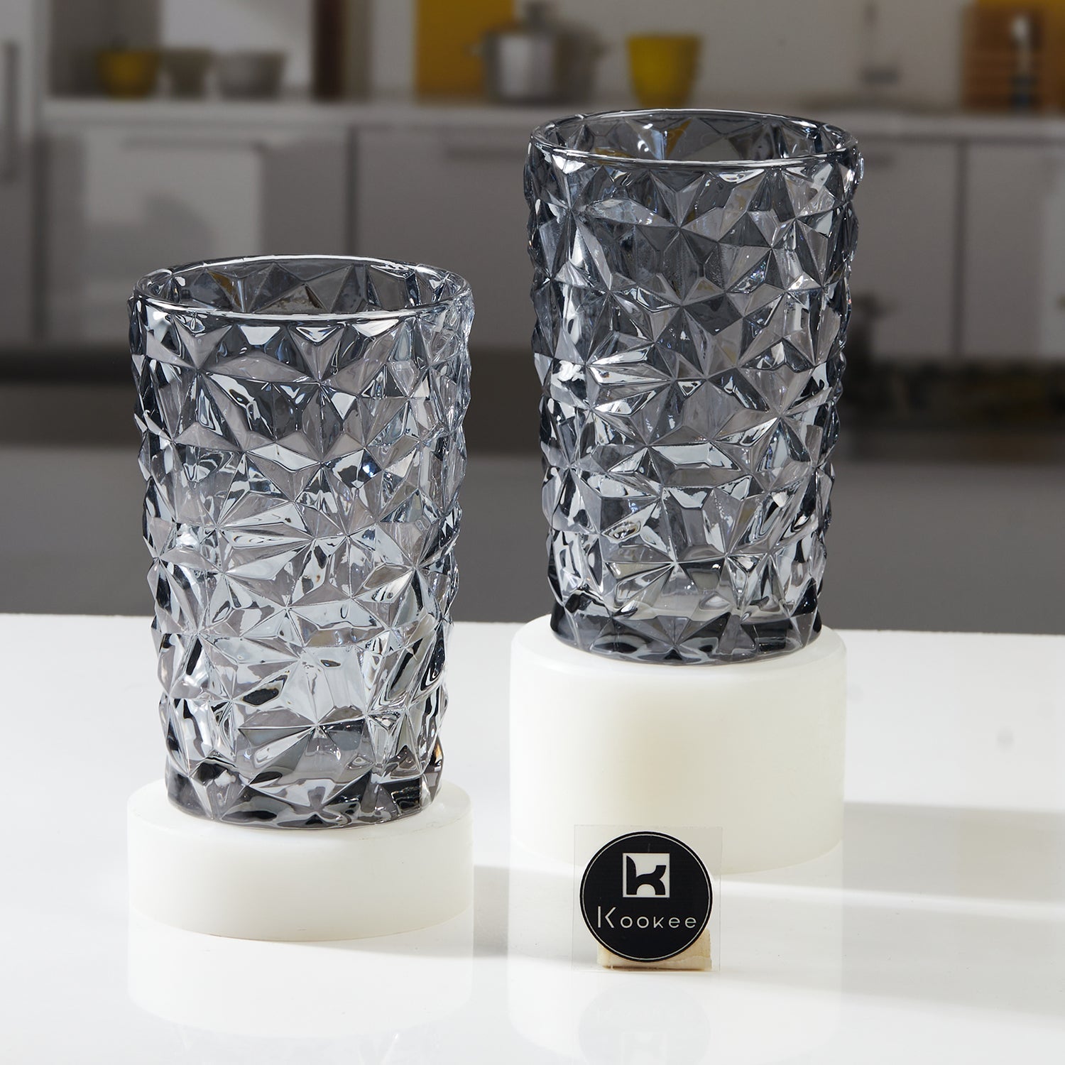 Crystal Glassware Drinking Glasses for drinking Water, Juice, Lemonade, Cocktails, Transparent (Set of 2) (11680) - 300ml