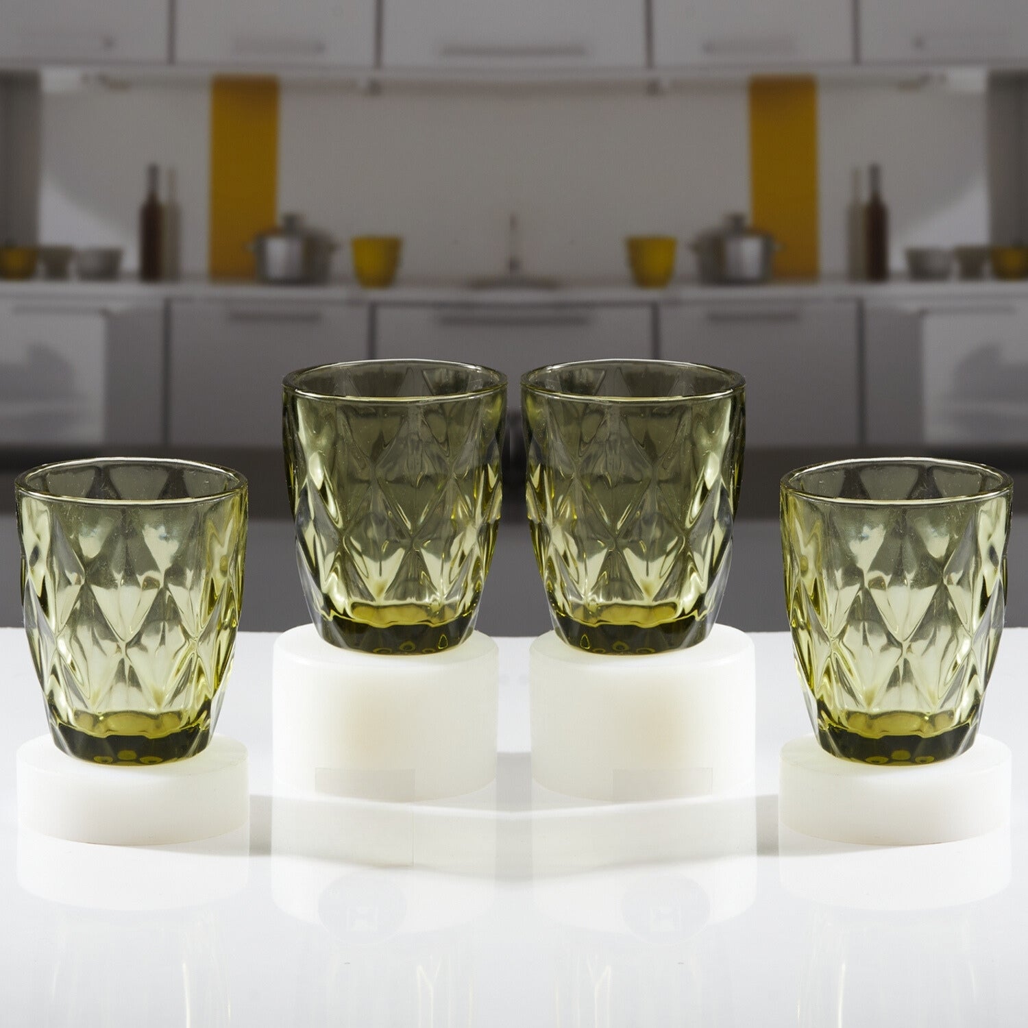 Kookee Water & Juice Glasses, Green, ART11698