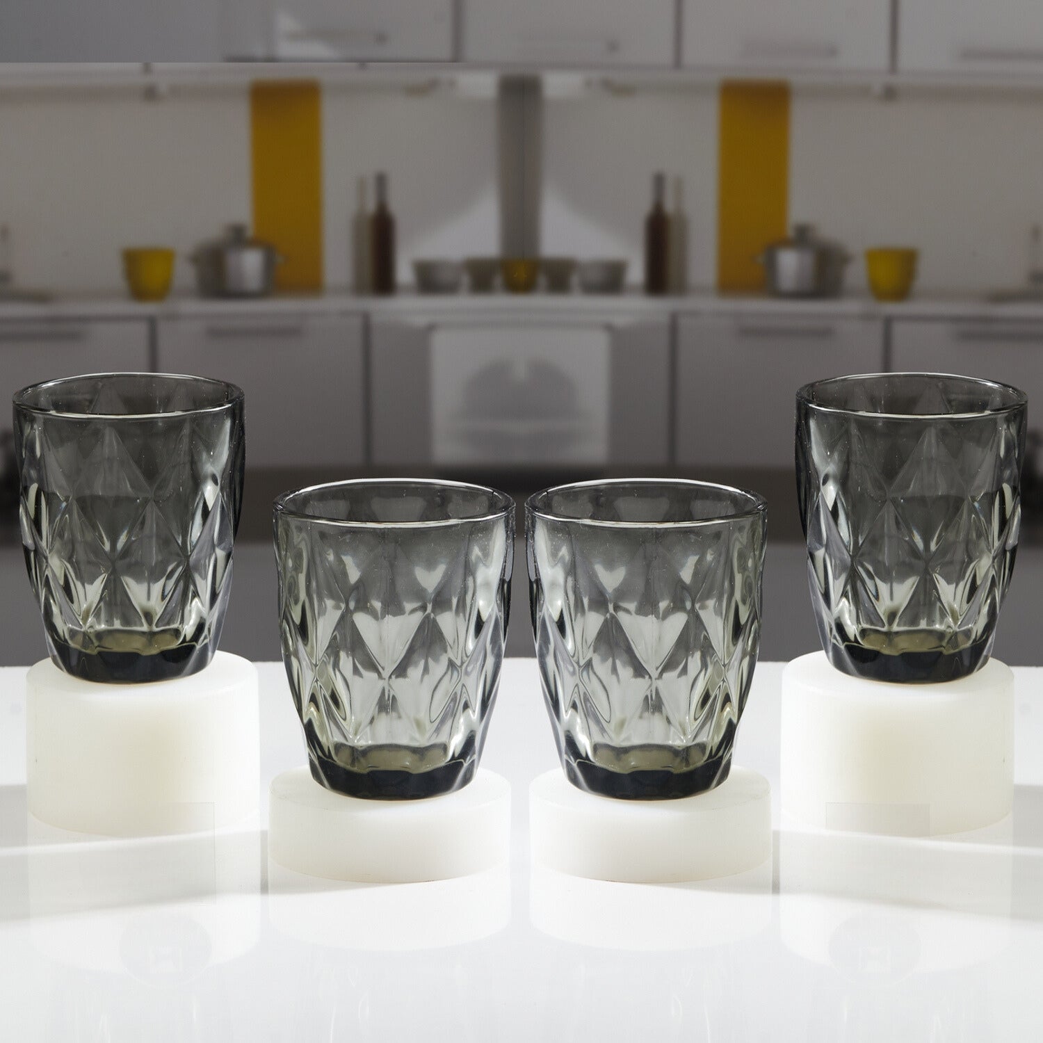 Kookee Water & Juice Glasses, Grey, ART11699