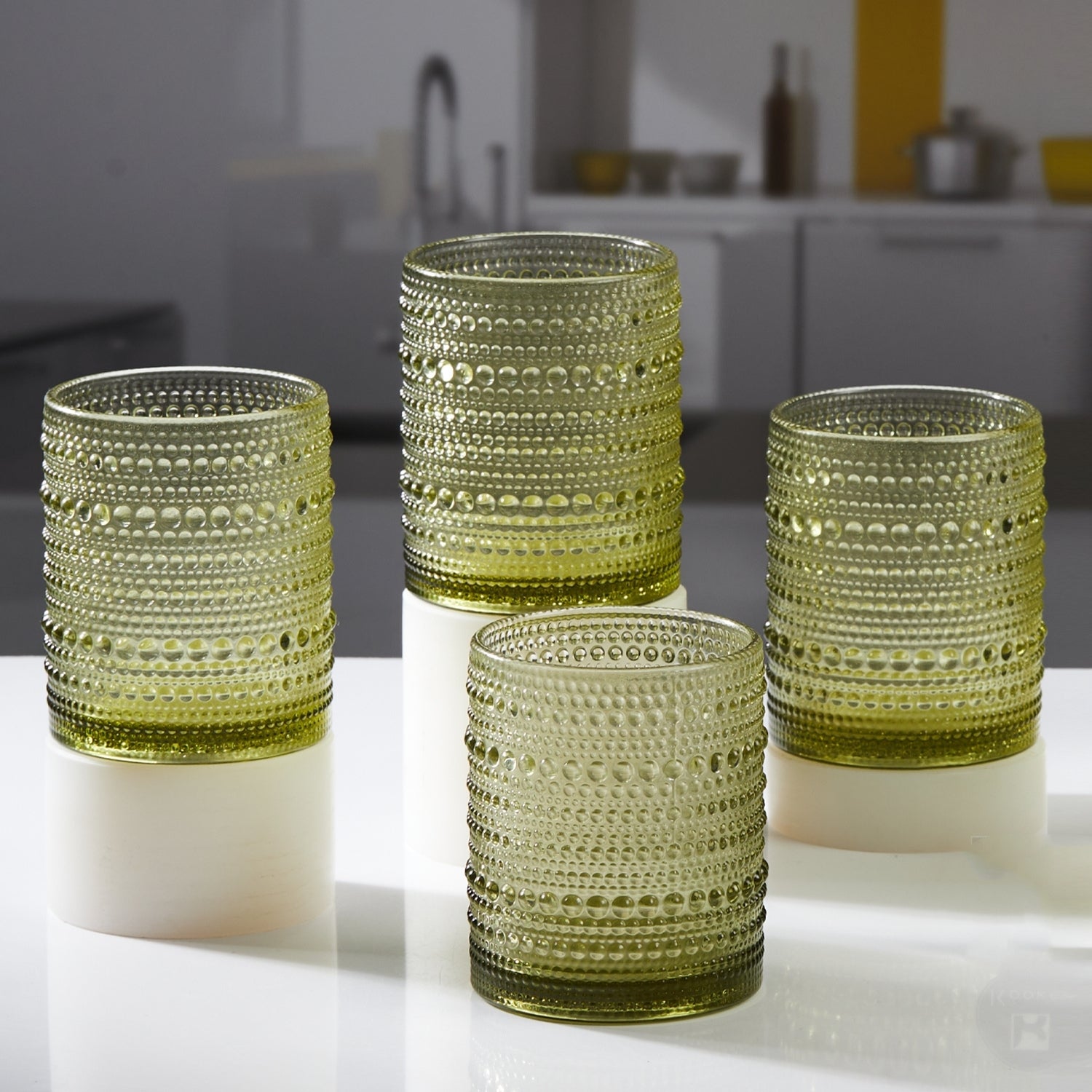 Whiskey Glasses, Green, ART11715