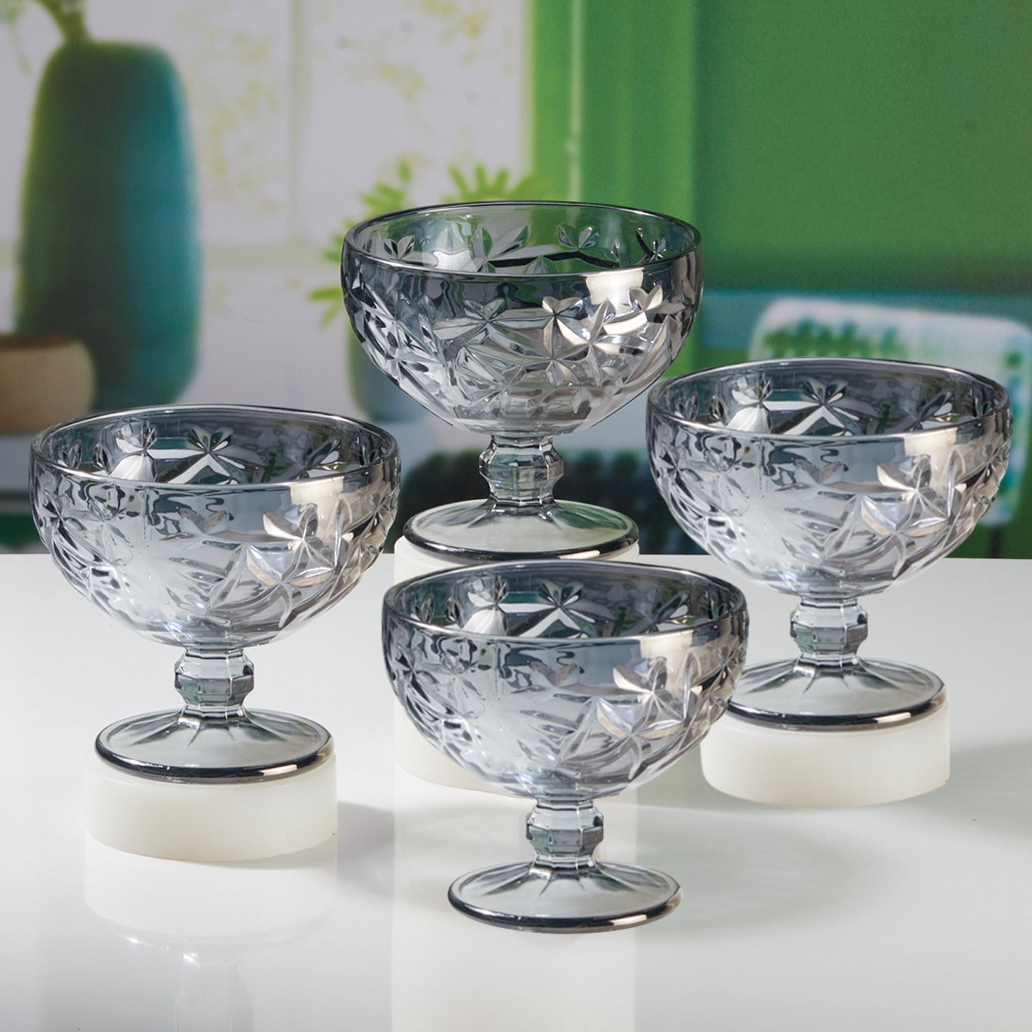 Crystal Glass Ice Cream Bowls (300 ml) (Set of 4) (11738)