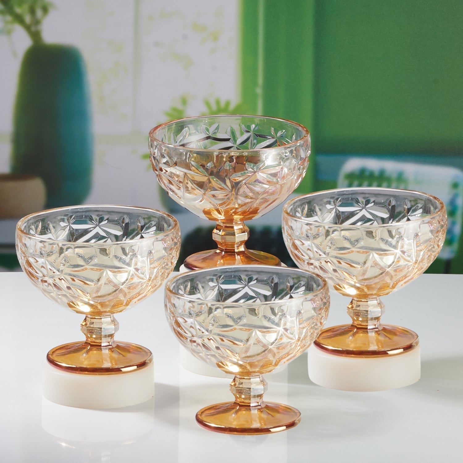 Crystal Glass Ice Cream Bowls (300 ml) (Set of 4) (11739)