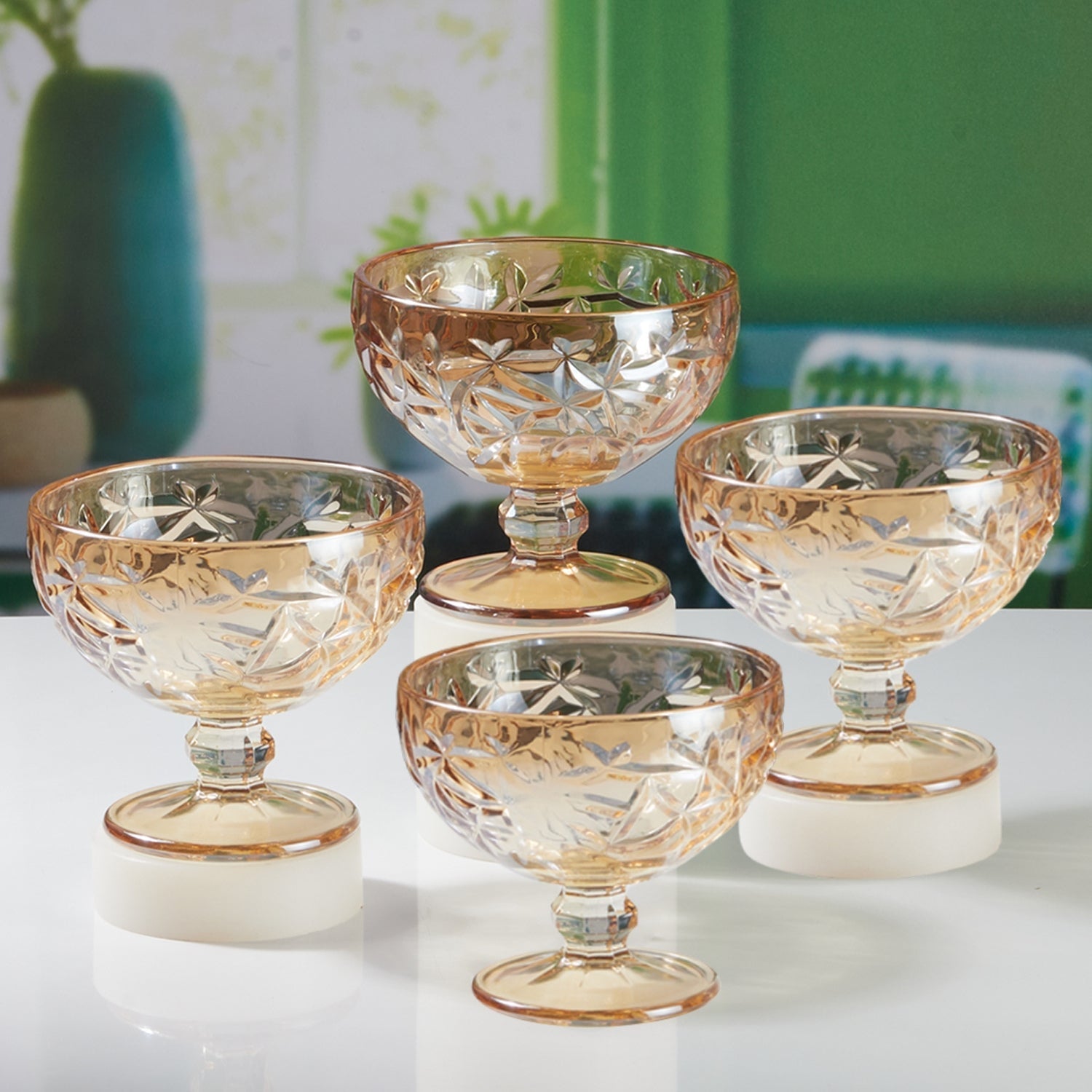 Crystal Glass Ice Cream Bowls (300 ml) (Set of 4) (11741)