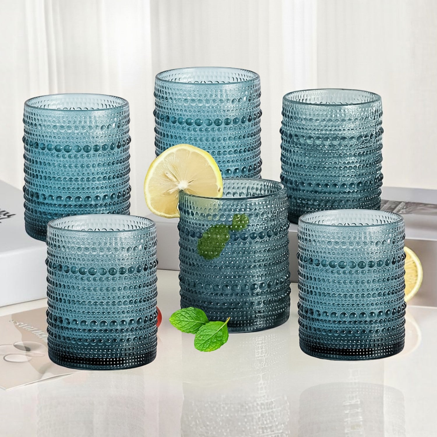 Whiskey Glasses, Blue, ART11758
