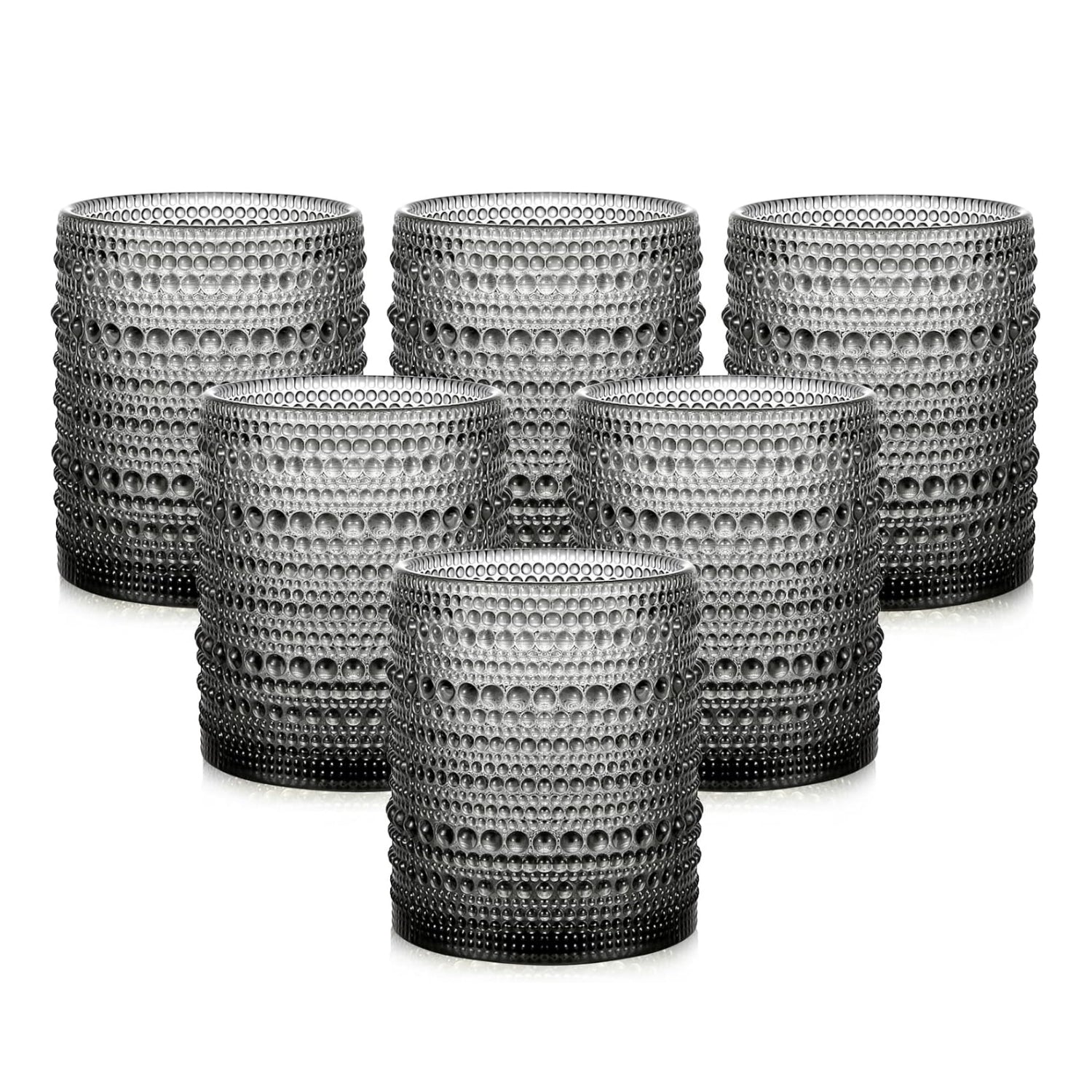 Jupiter Vintage Hobnail Old Fashioned Bubble Glasses (Set of 6) (11760)