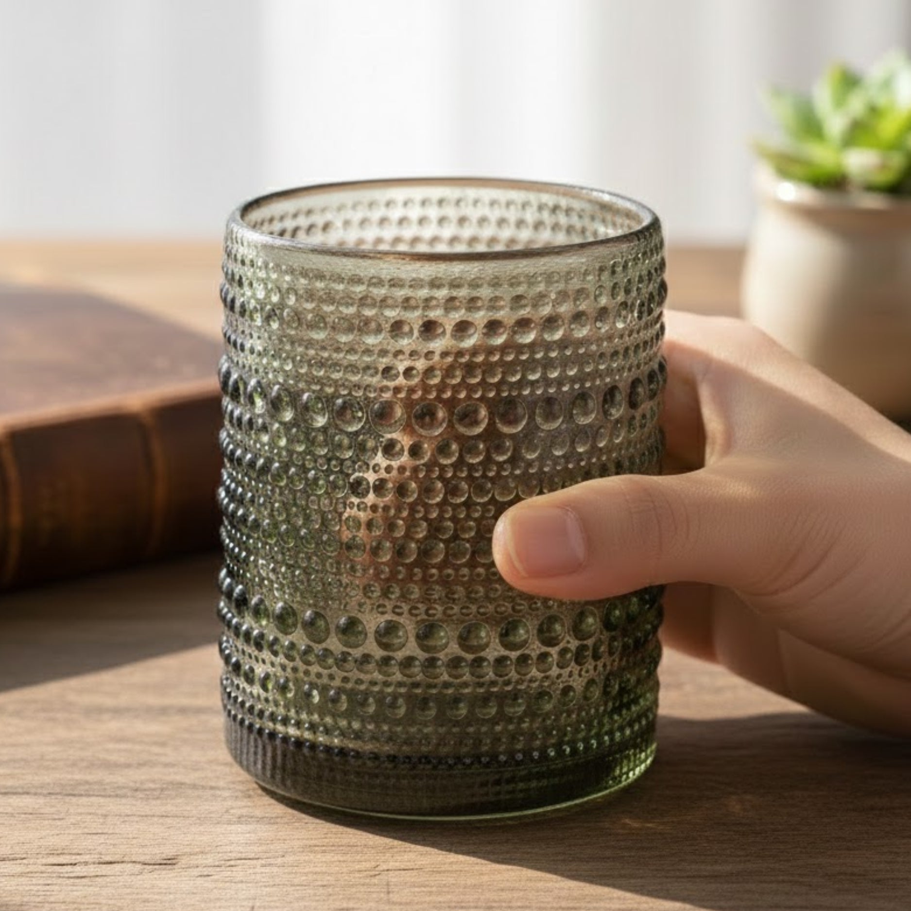 Jupiter Vintage Hobnail Old Fashioned Bubble Glasses (Set of 6) (11164)