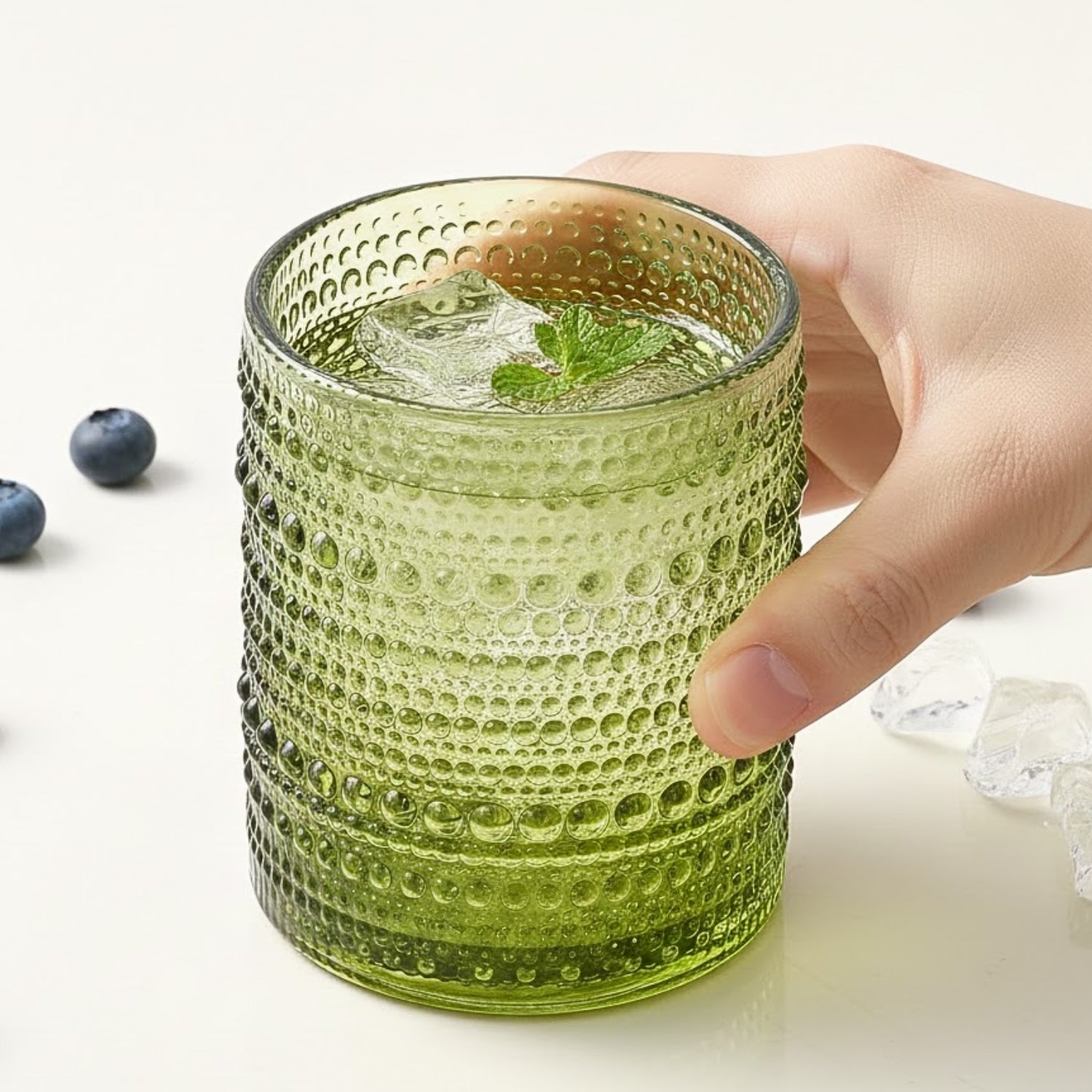 Jupiter Vintage Hobnail Old Fashioned Bubble Glasses (Set of 6) (11164)