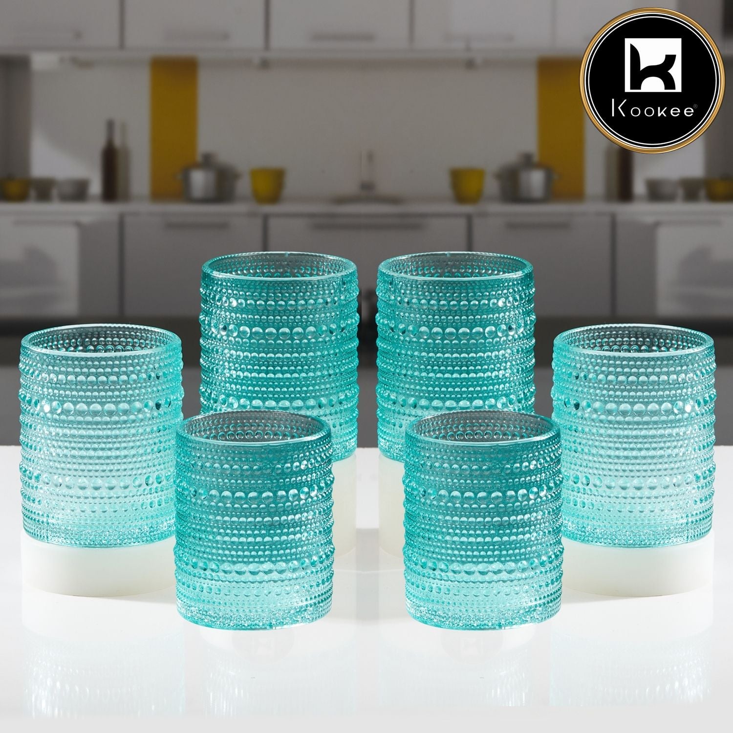 Kookee Whiskey Glasses, Blue, ART11762