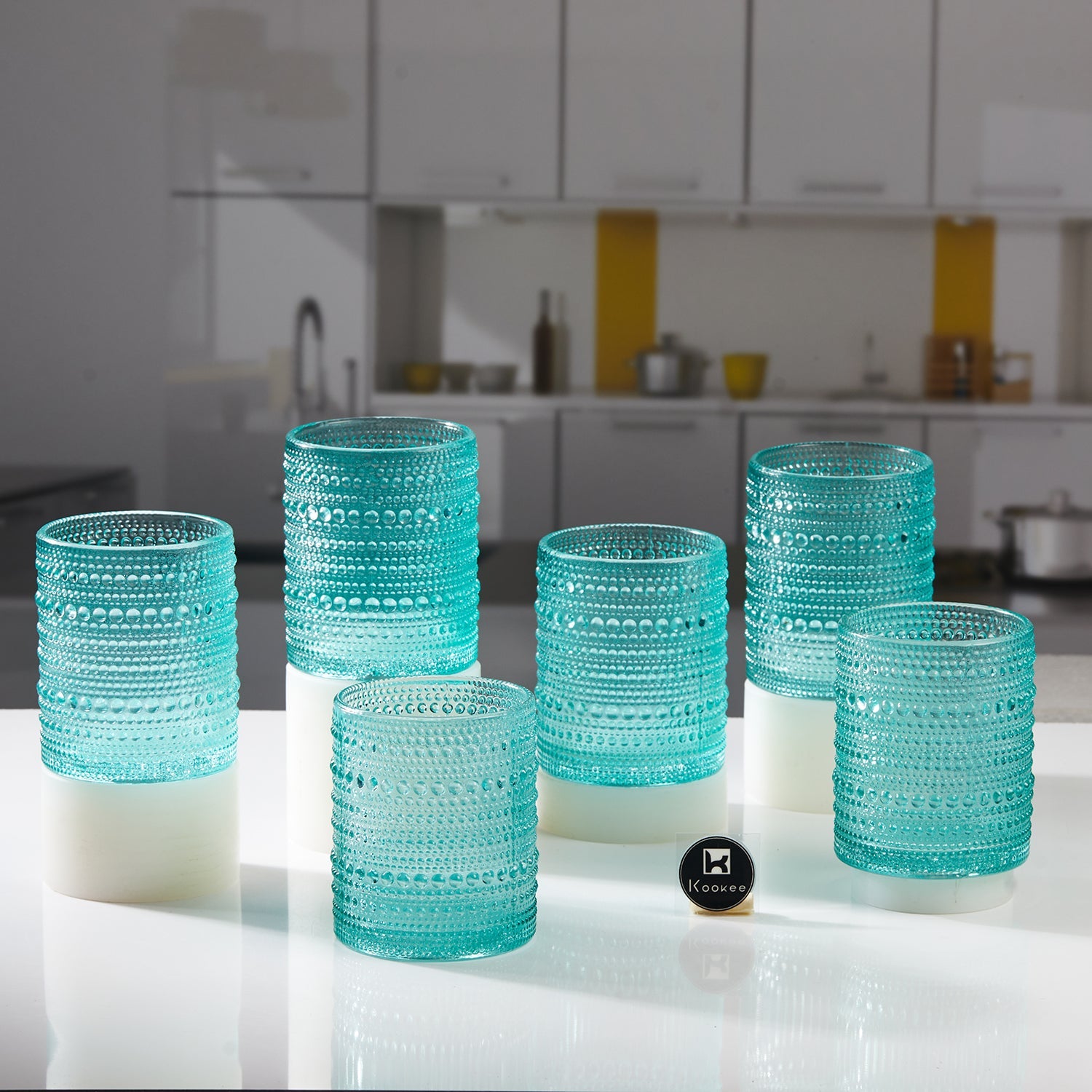 Jupiter Vintage Hobnail Old Fashioned Bubble Glasses (Set of 6) (11164)