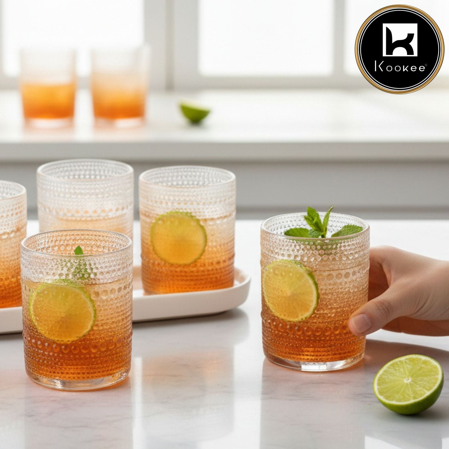 Kookee Whiskey Glasses, Transparent, ART11763