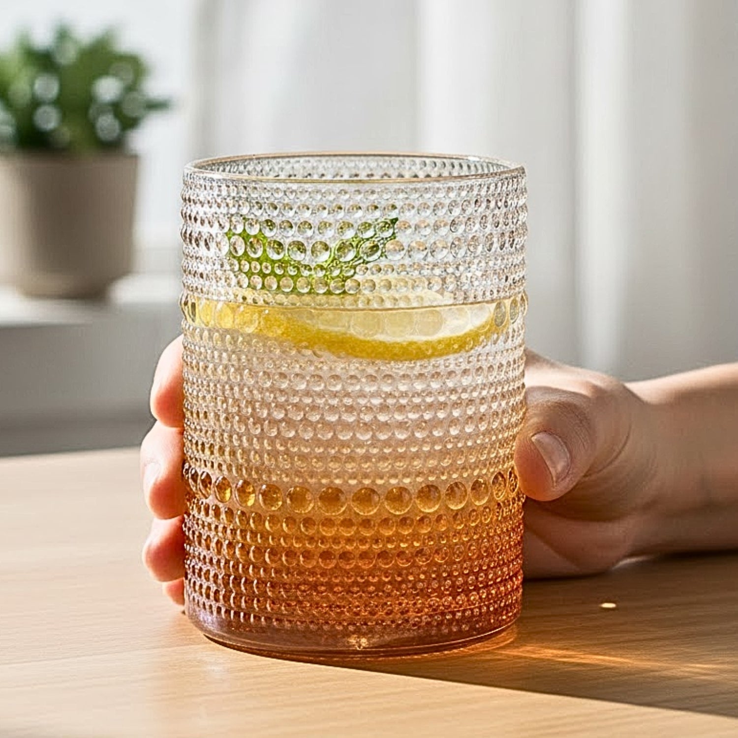 Jupiter Vintage Hobnail Old Fashioned Bubble Glasses (Set of 6) (11164)