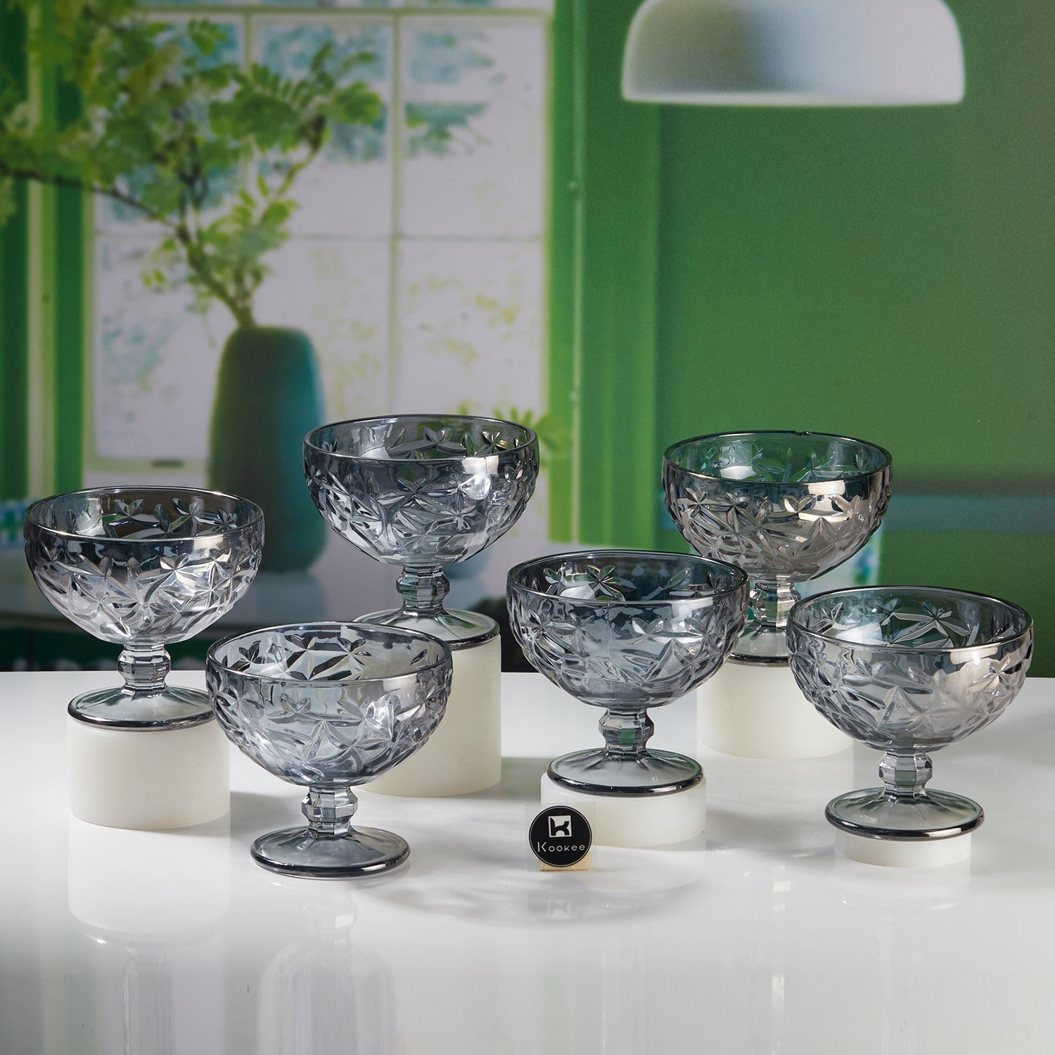 Crystal Glass Ice Cream Bowls (300 ml) (Set of 6) (11784)