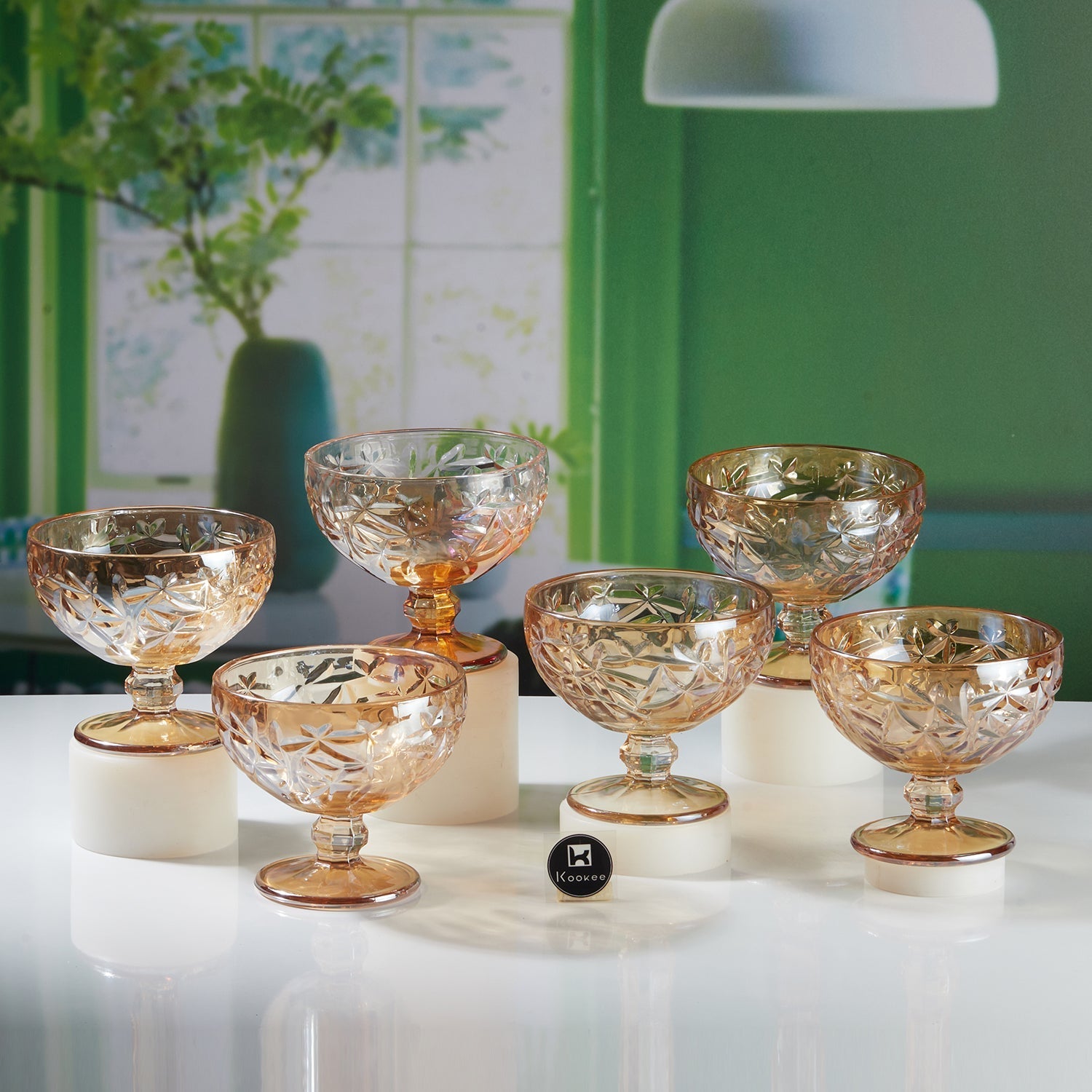 Crystal Glass Ice Cream Bowls (300 ml) (Set of 6) (11787)