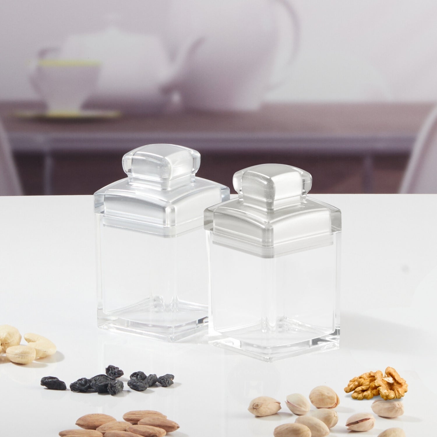 Acrylic Airtight Canister Jar & Container for Kitchen (Pack of 2) (11252)