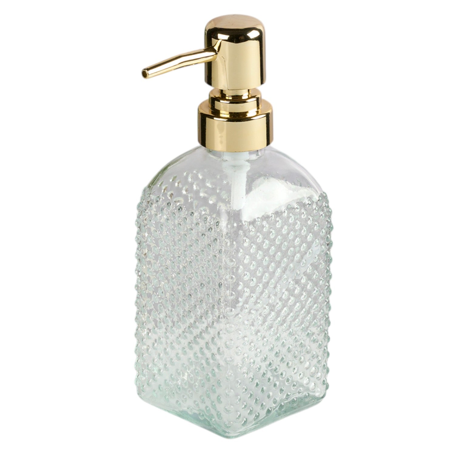 Glass Soap Dispenser for handwash for Bathroom, Transparent (V-GSD-003-1)