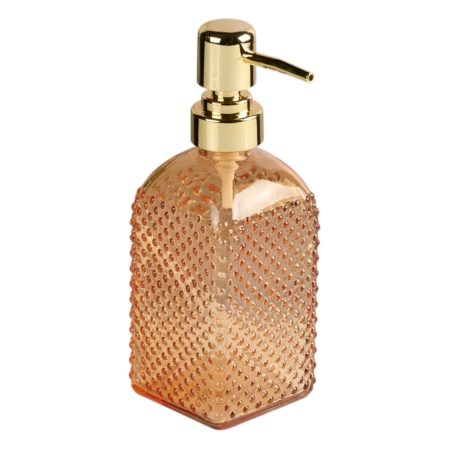 Glass Soap Dispenser for handwash, Orange (Set of 1) (11906)