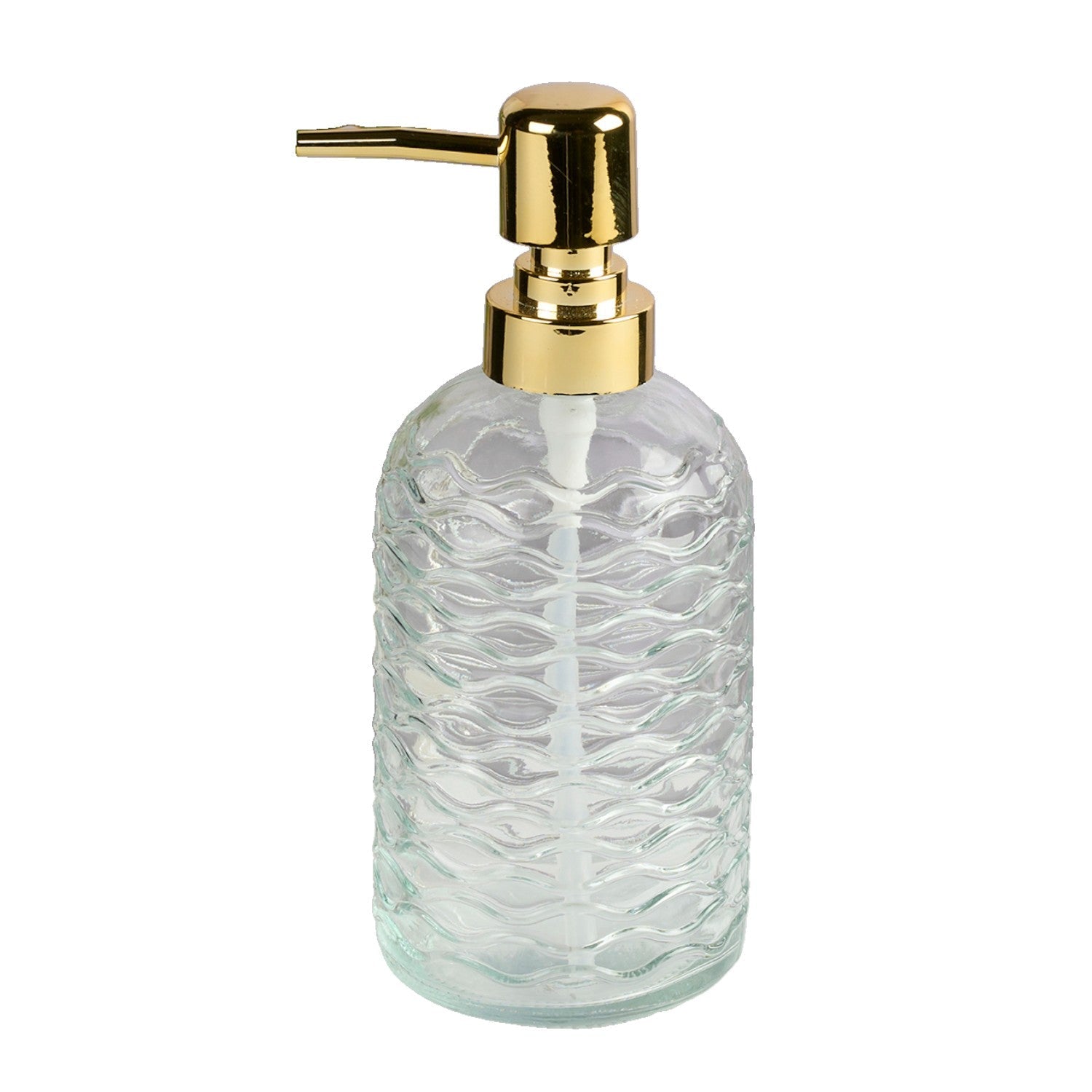 Glass Soap Dispenser for handwash for Bathroom, Transparent (V-GSD-002-2)