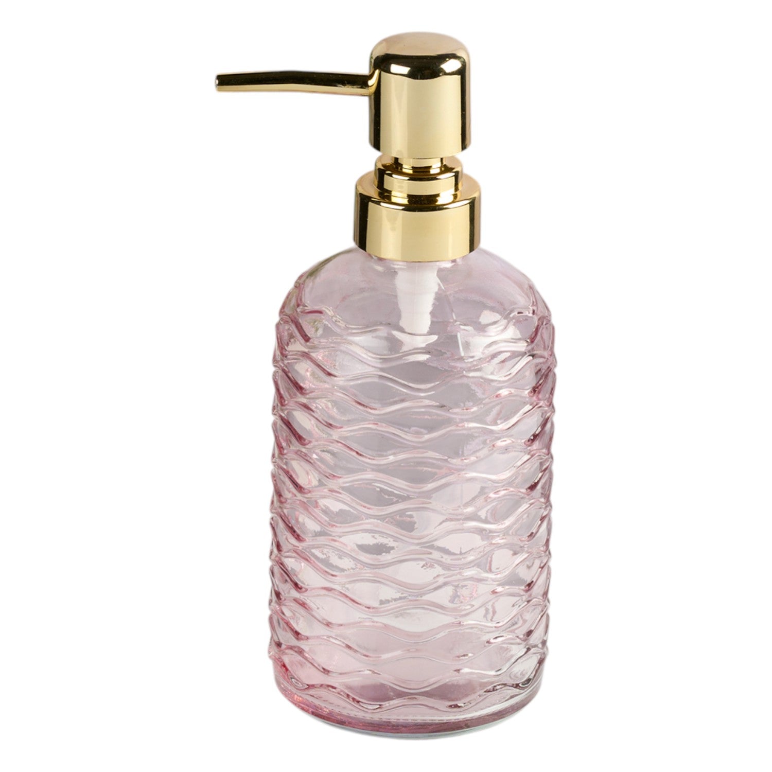 Glass Soap Dispenser for handwash, Pink (Set of 1) (11911)