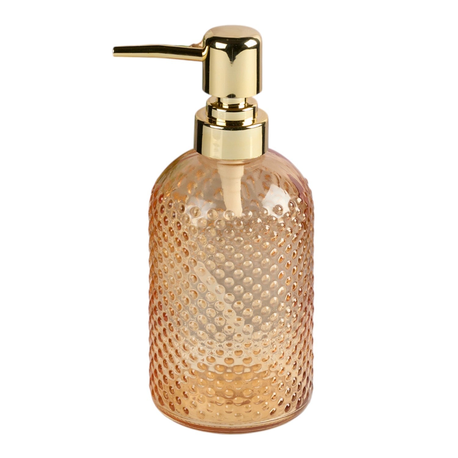 Glass Soap Dispenser for handwash, Orange (Set of 1) (11914)