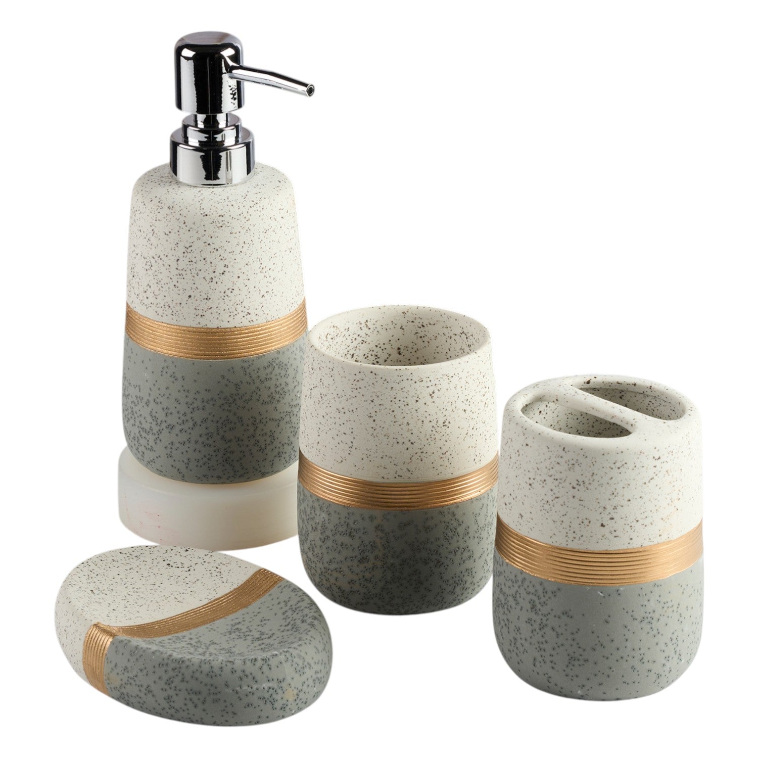 Kookee Ceramic Bathroom Sets, Multi, ART11984