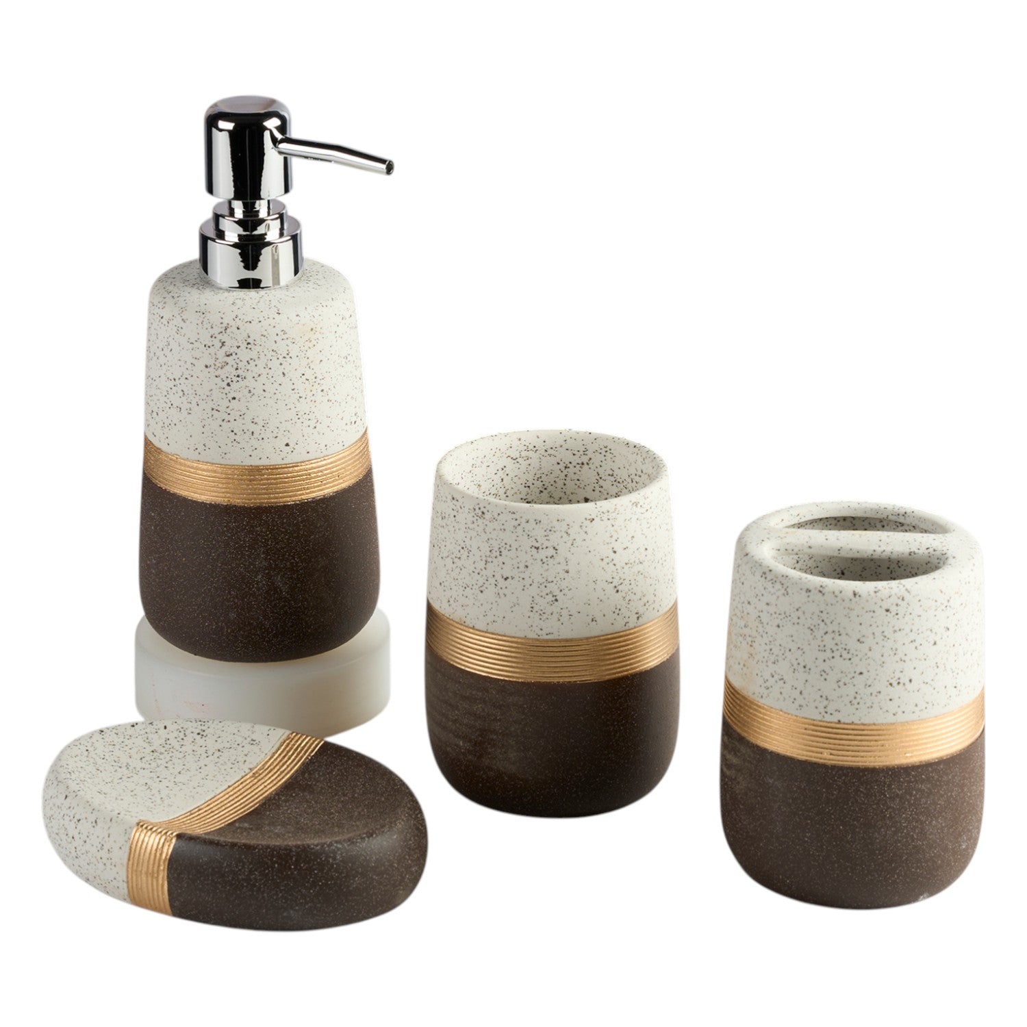 Kookee Ceramic Bathroom Sets, Multi, ART11986