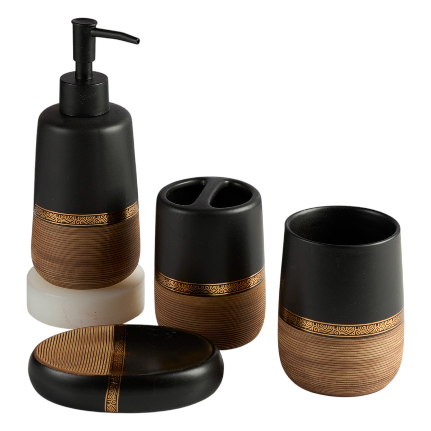 Kookee Ceramic Bathroom Sets, Multi, ART11989