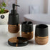 Ceramic Bathroom Set of 4 with Soap Dispenser (11989)