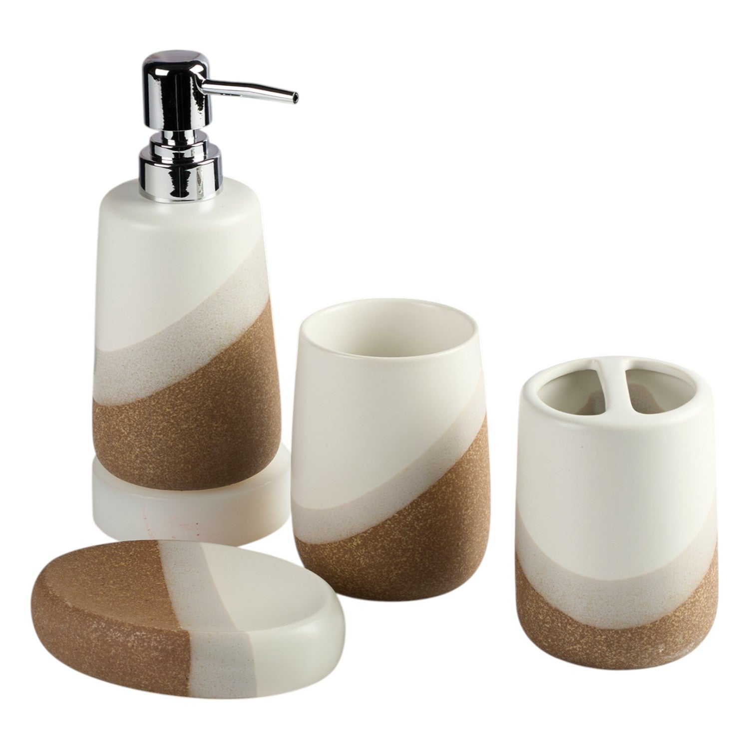 Kookee Ceramic Bathroom Sets, Multi, ART11995