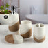 Ceramic Bathroom Accessories Set of 4 with Soap Dispenser (11995)