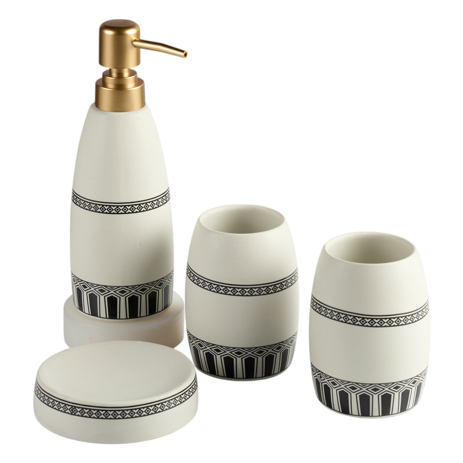 Kookee Ceramic Bathroom Sets, White, ART11999