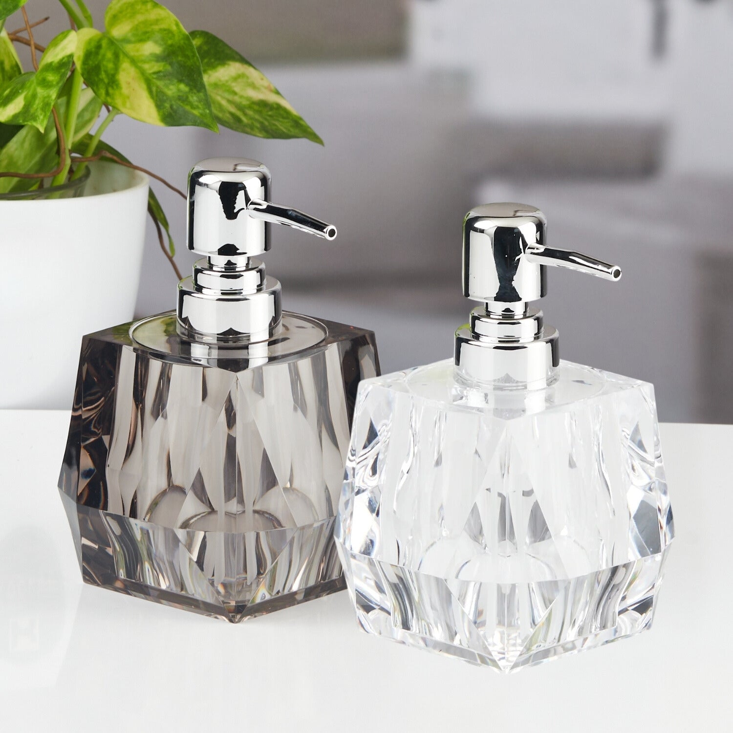 Acrylic Soap Dispenser for Bathroom handwash (Set of 2) (12005)