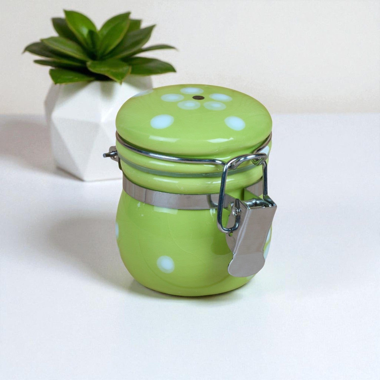 Ceramic Airtight Mini Canister Jar and Container (Pack of 1) (12086)