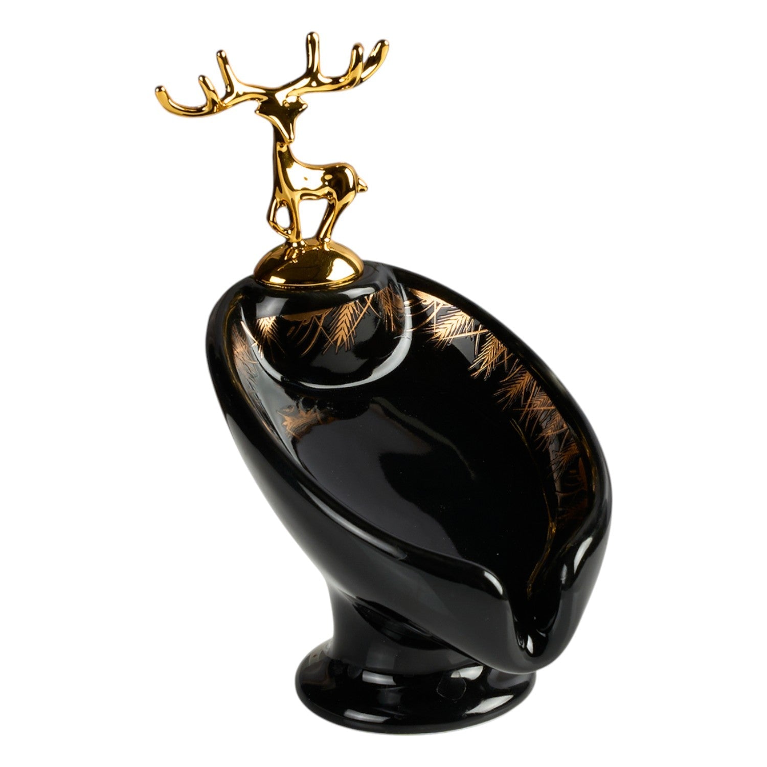 Ceramic Soap Holder Dish, Set of 1, Black (Set of 1) (12093)