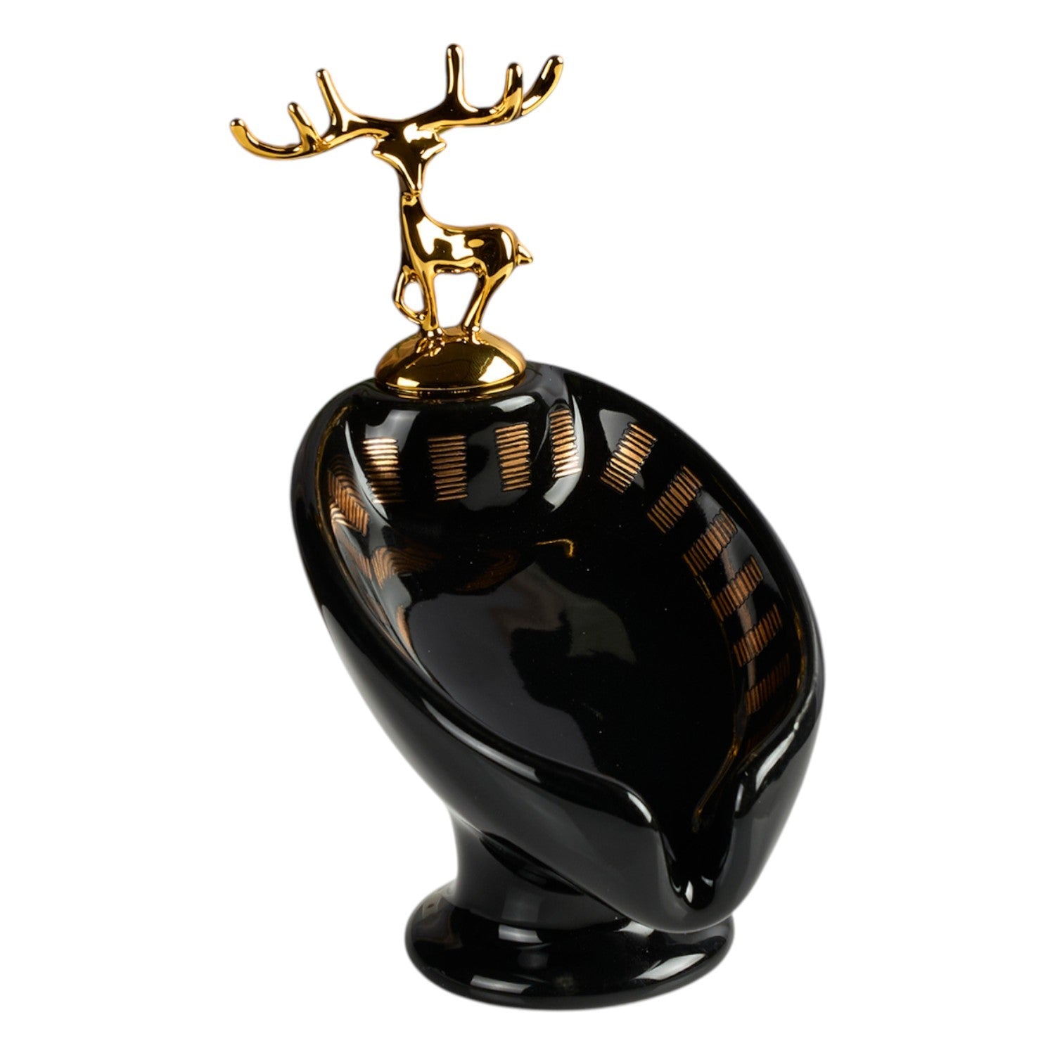 Ceramic Soap Holder Dish, Set of 1, Black (Set of 1) (12094)